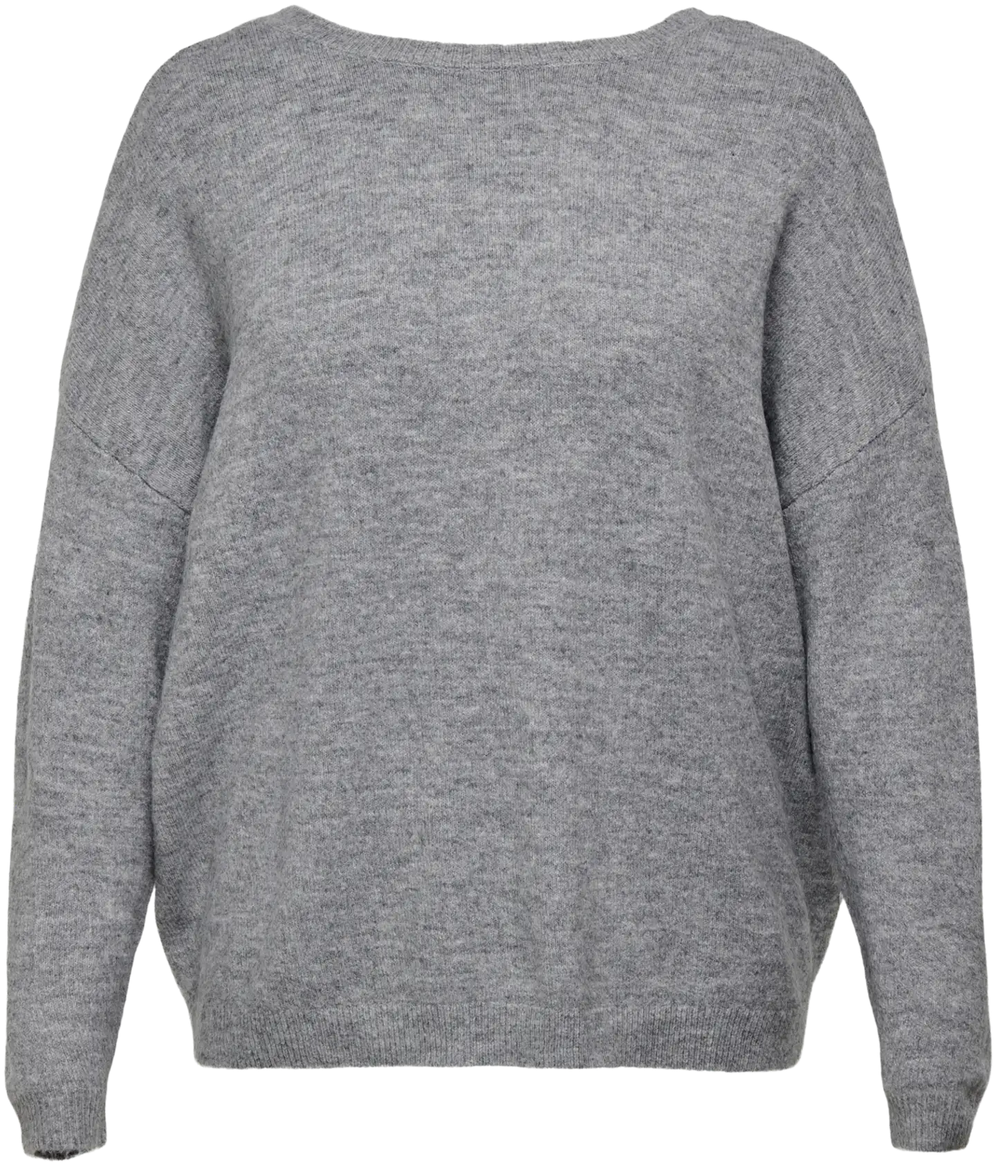 ONLY CARMAKOMA naisten neule Carmanifesta - Light Grey melange - 2