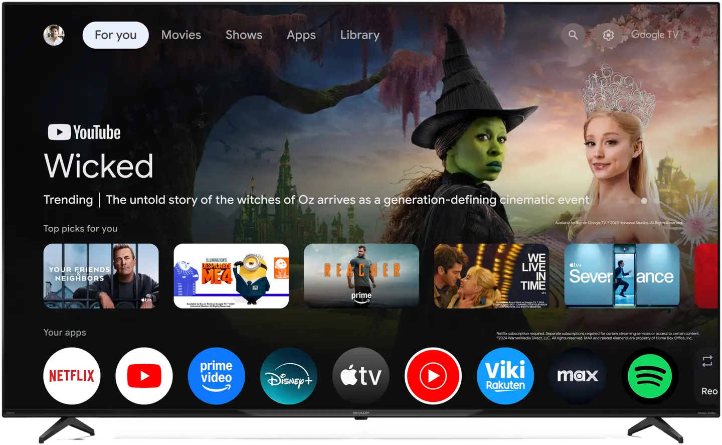 Sharp 70" 4K UHD QLED Google TV 70HP5265E (2026) - 1