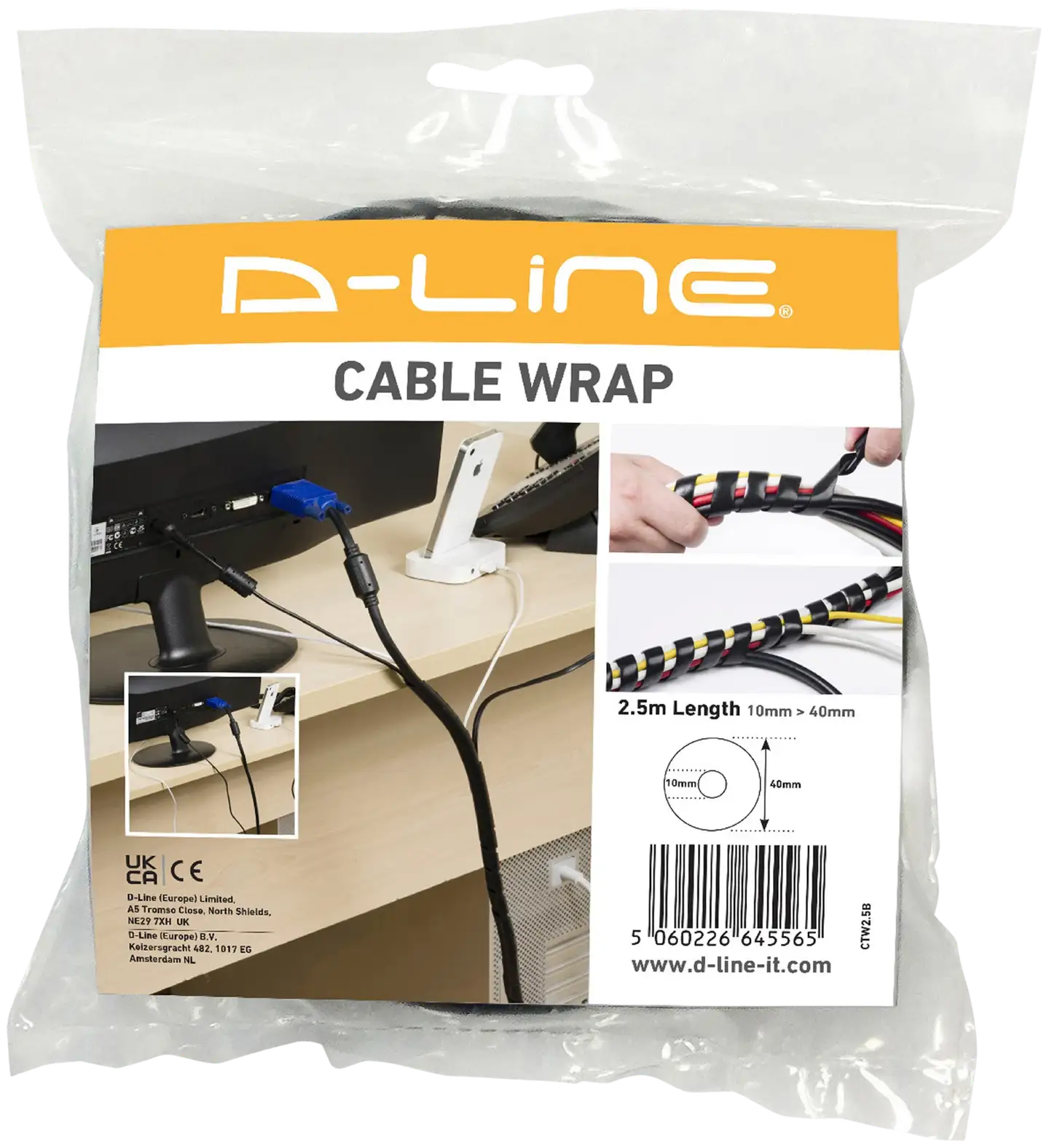 D-Line kaapelikierre Tidy Wrap,musta - 5