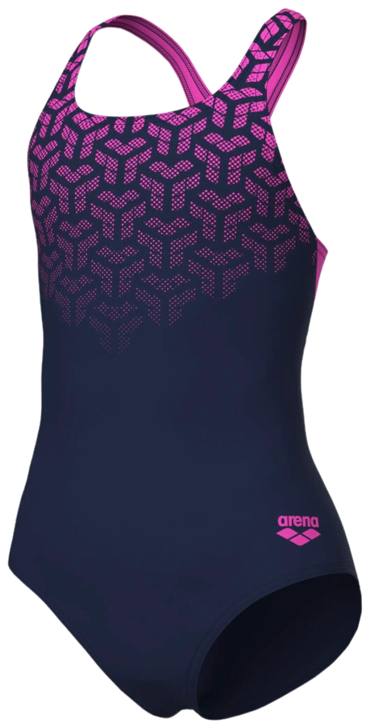 Arena tyttöjen uimapuku Kikko Swim Pro Back - Navy shocking pink - 1