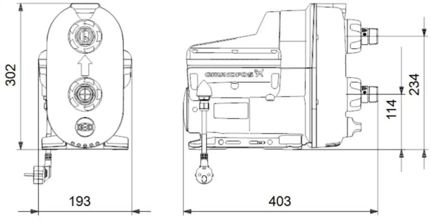 Grundfos vesiautomaatti scala2 3-45 - 3