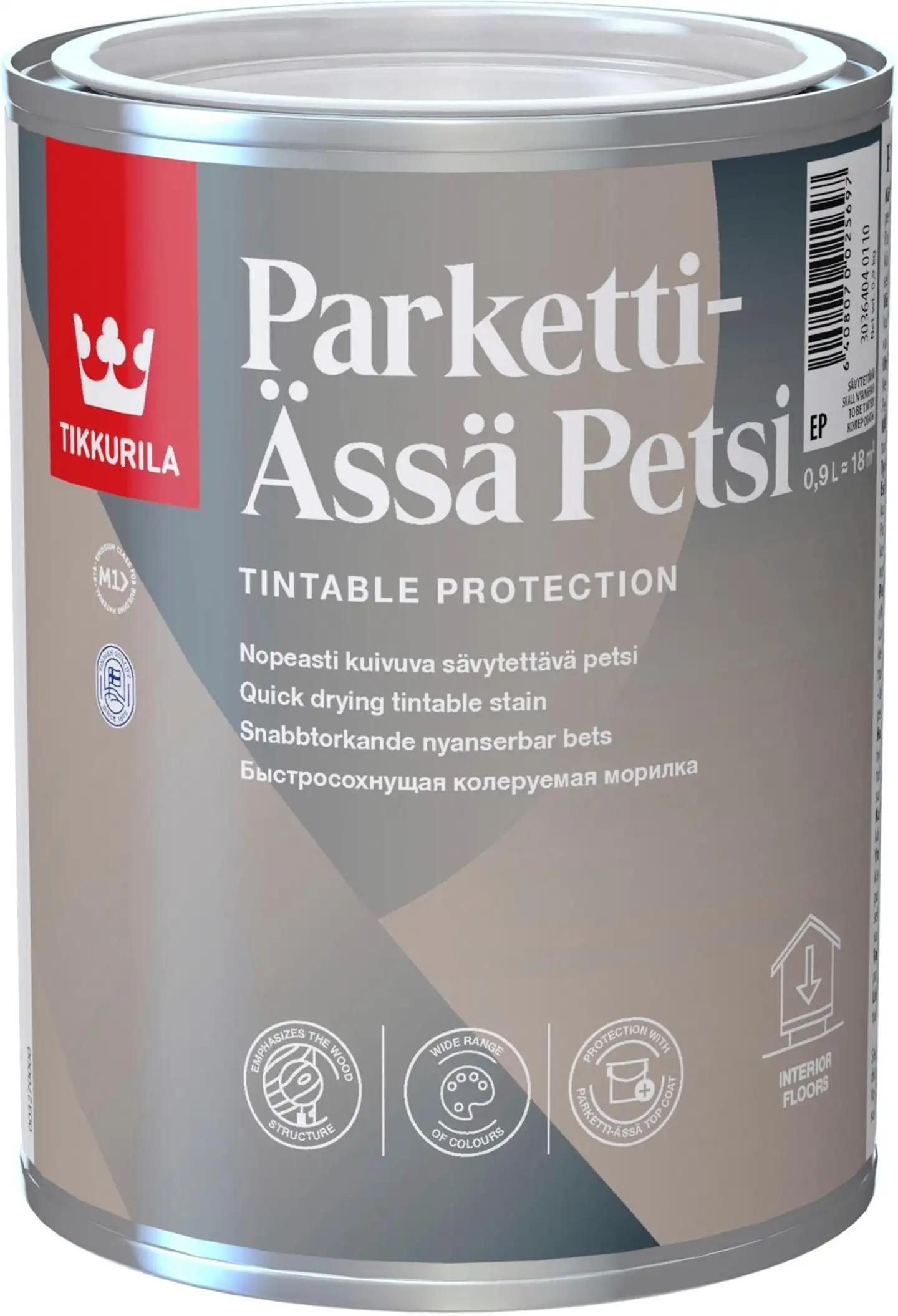 Tikkurila petsi Parketti-Ässä 0,9 l EP sävytettävissä