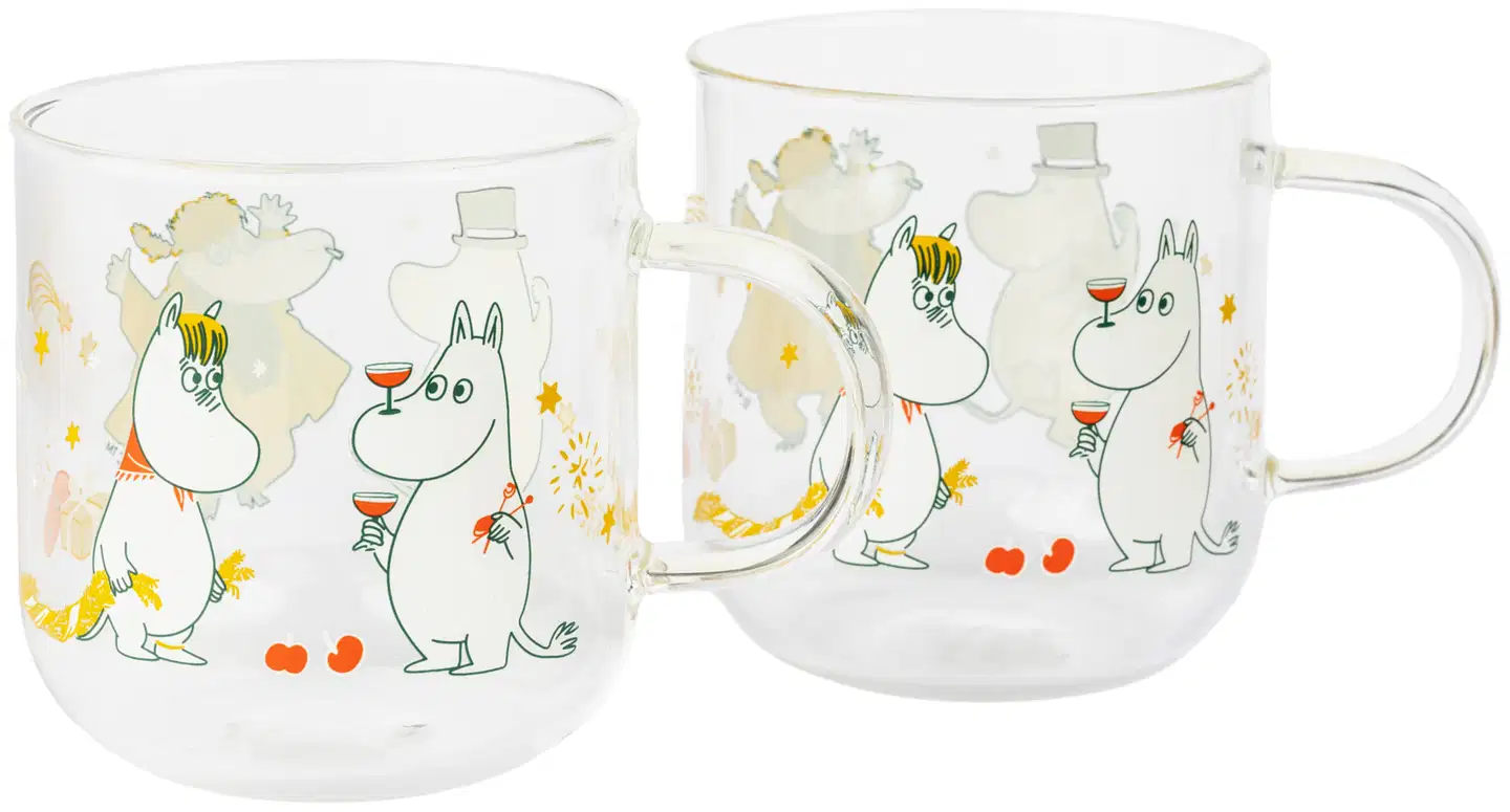 Moomin Arabia Muumi juomalasi  Lahjana Rakkaus 30cl  2kpl - 1