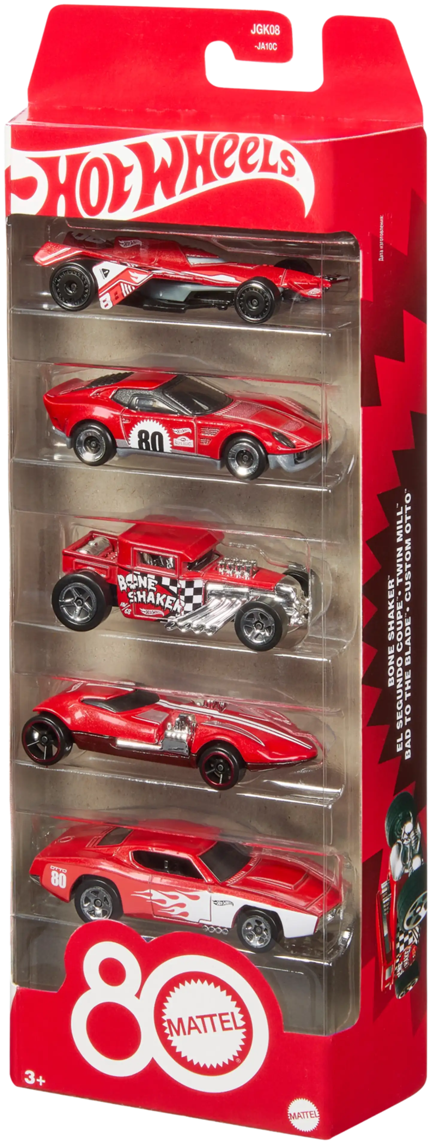 Hot Wheels -Pikkuautot 5 Kpl Mattel 80Th - 3