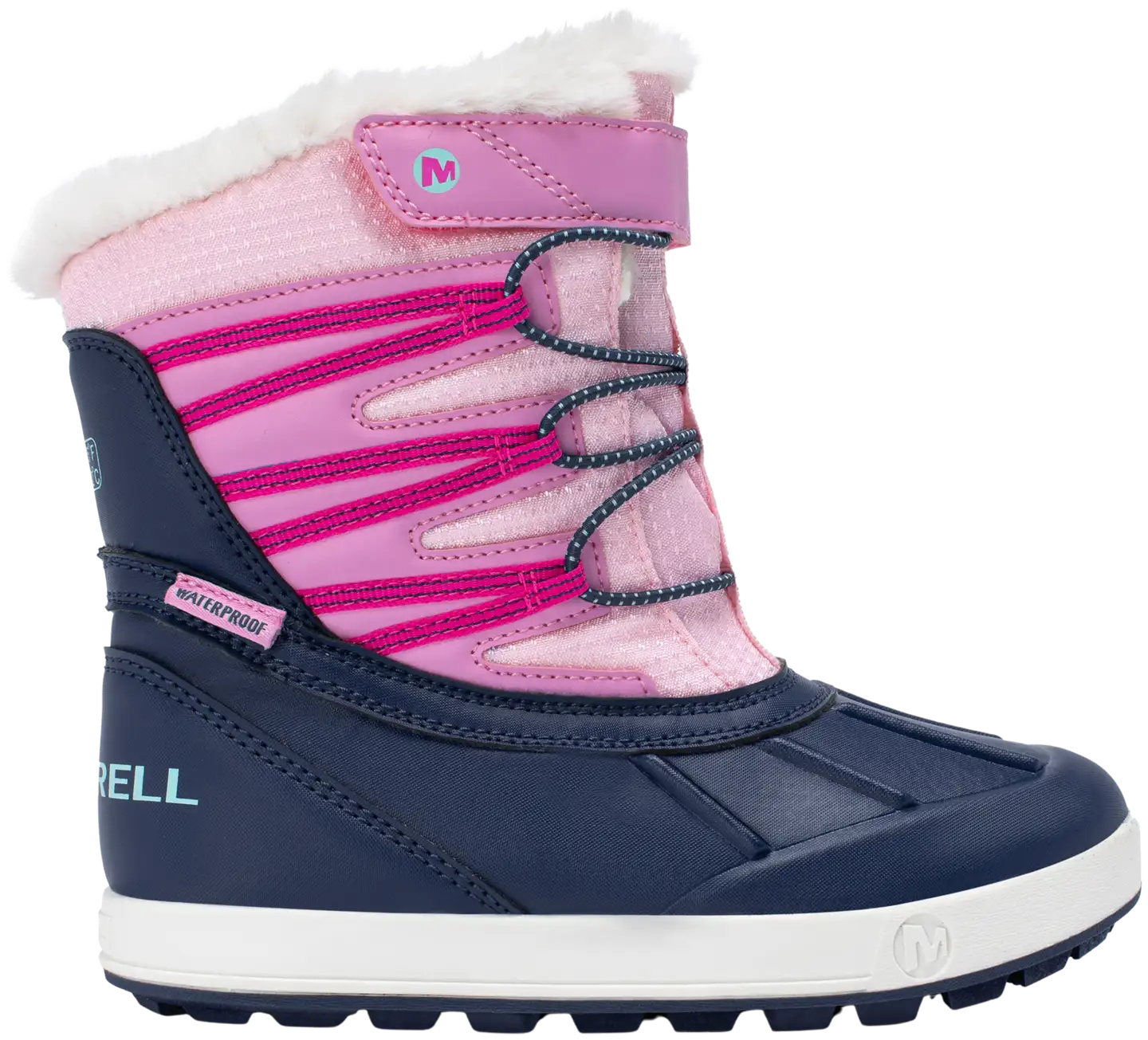 Merrell lasten vedenpitävä talvikenkä Snow Bank 5.0 - Navy/Pink - 1