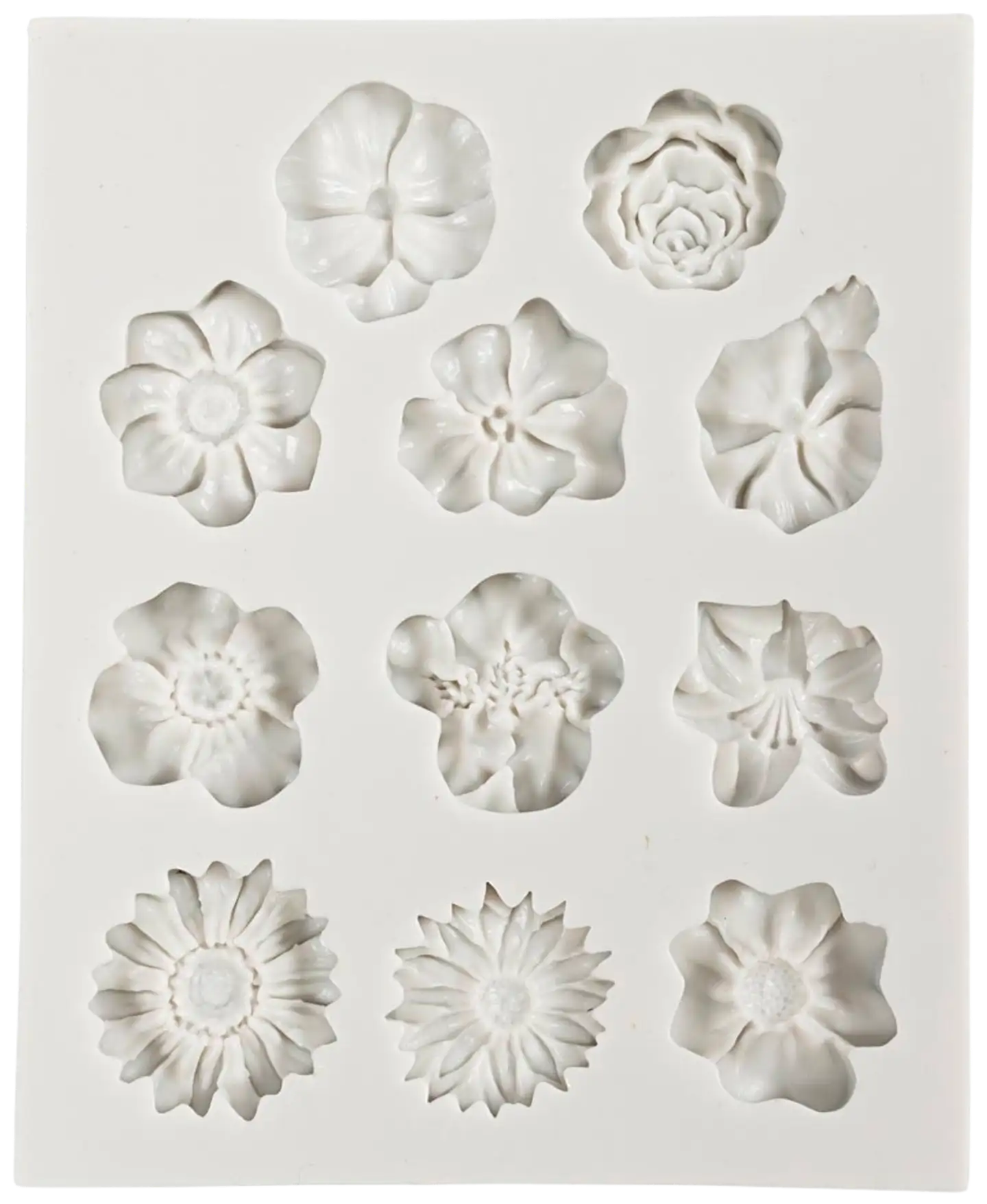 Silikonimuotti, Päivänkakkarat, Kork. 0,5 cm, Pit. 2-2,5 cm, 1 kpl - 3