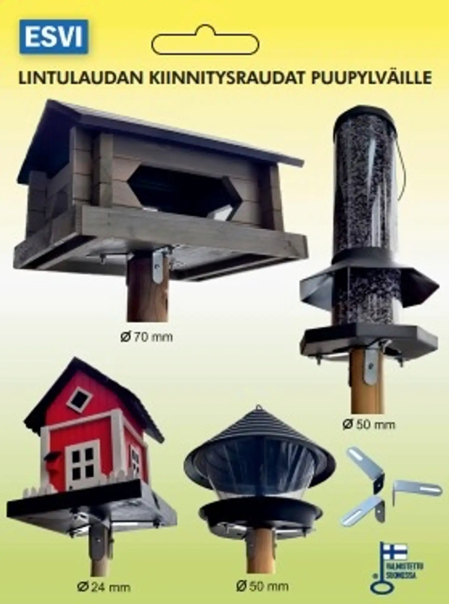 Esvi lintulaudan kiinnitysraudat puupylväille - 6