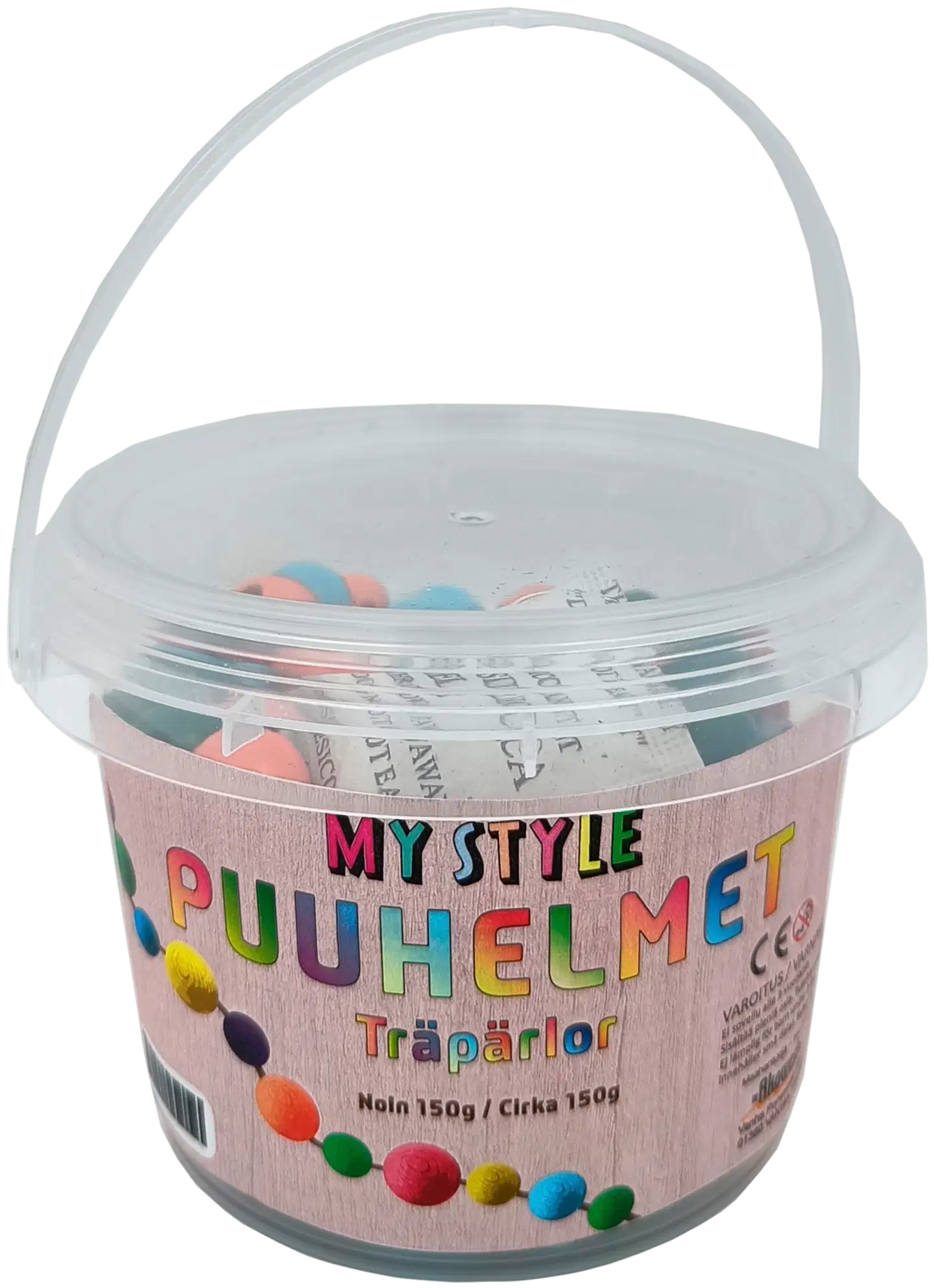 My Style puiset värilliset helmet ämpärissä (150 gr)