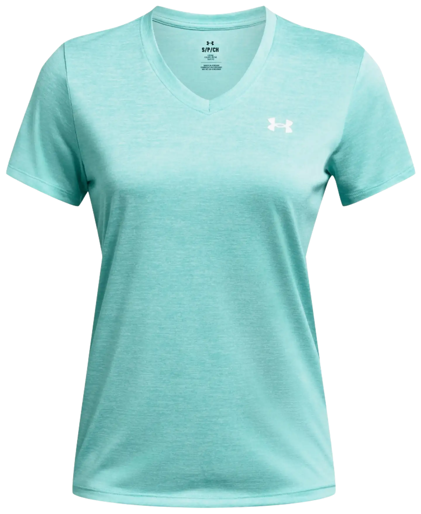 Under Armour naisten tekninen treenipaita v-pääntiellä 1384227 - Radial turquoise - 1