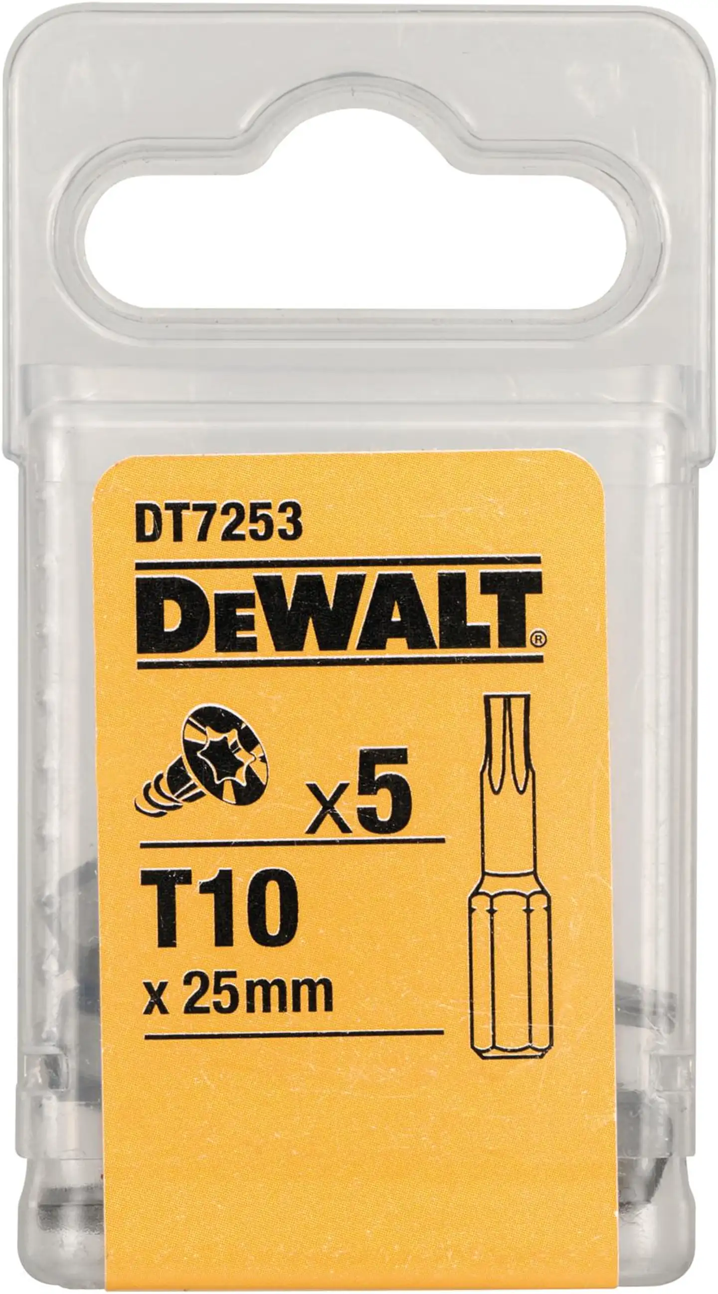 Dewalt ruuvauskärki T10, 5 kpl - 1