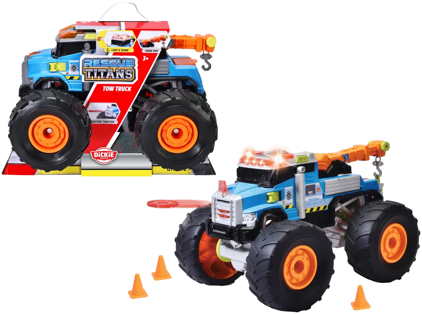 Dickie Toys - Hinausauto, 41 cm, jossa mm. valo-ja äänitehosteet