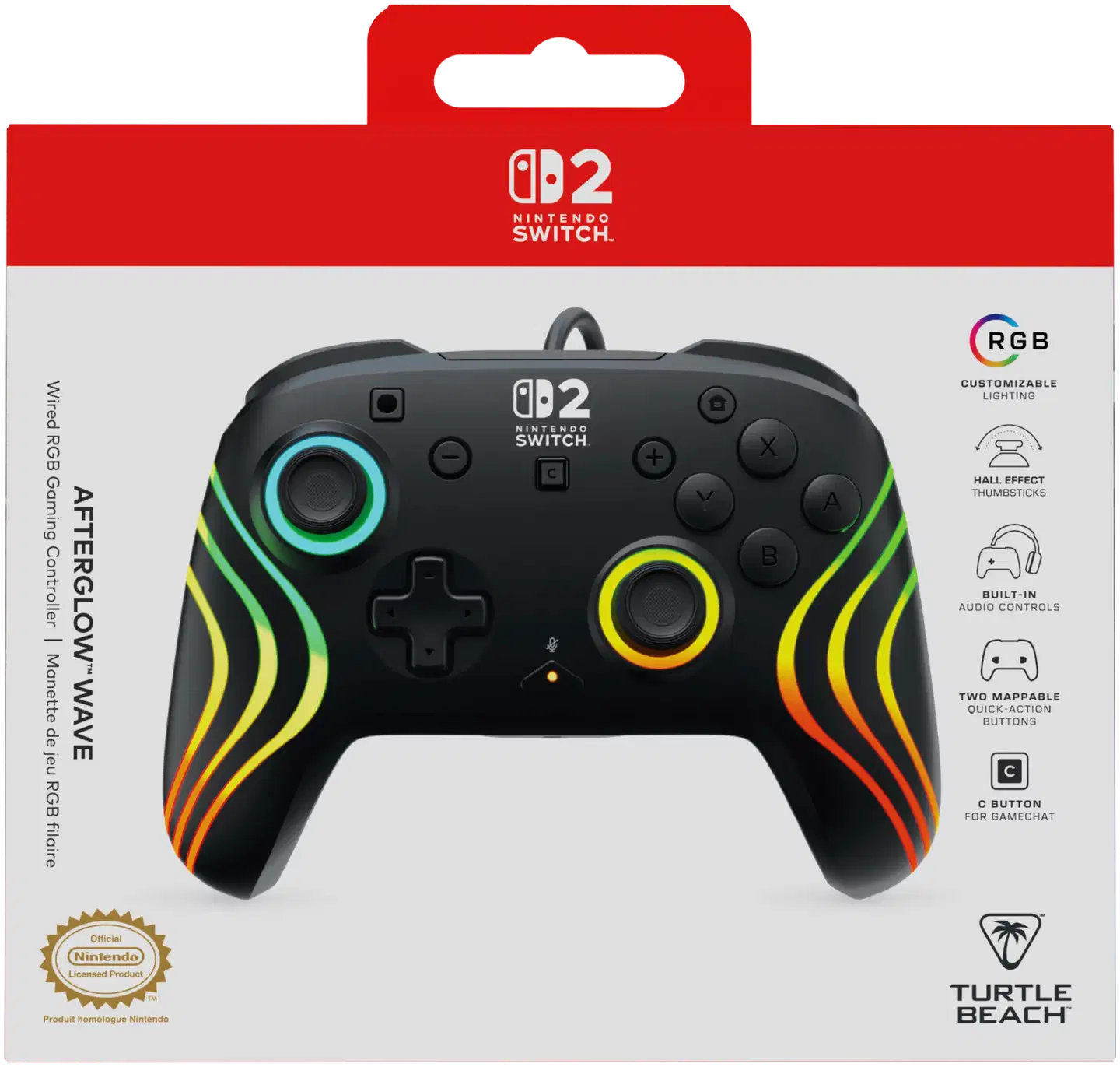 Turtle Beach peliohjain Switch 2 Afterglow Wave - 5