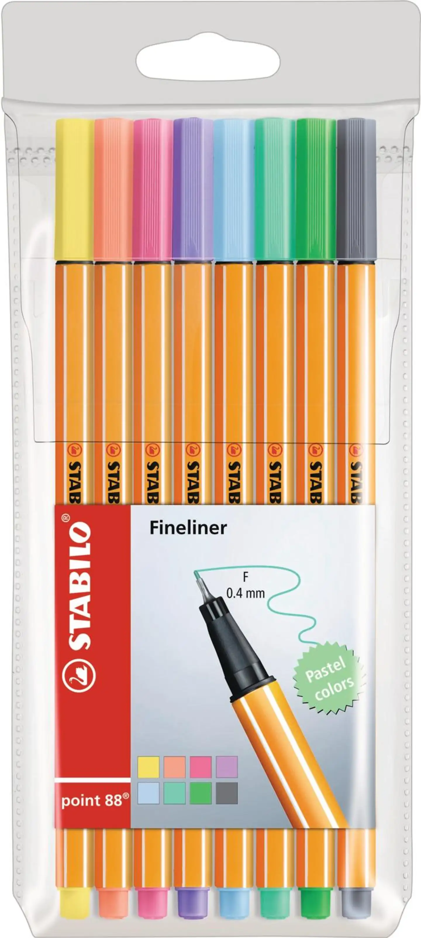 Stabilo tussikynä Point 88 Fineliner pastellilajitelma 8 väriä