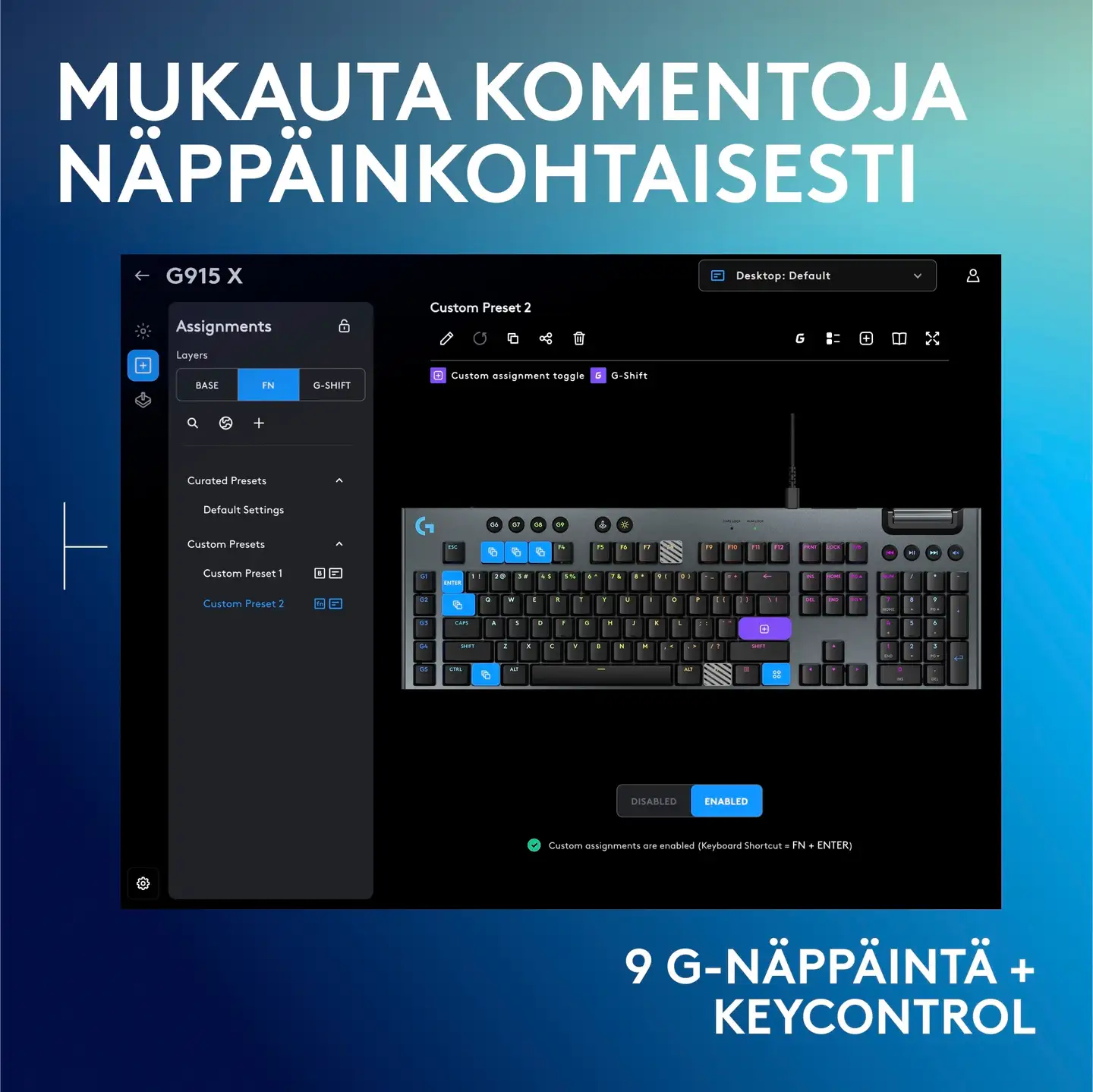 Logitech g915 langallinen pelinäppäimistö tactile musta - 7