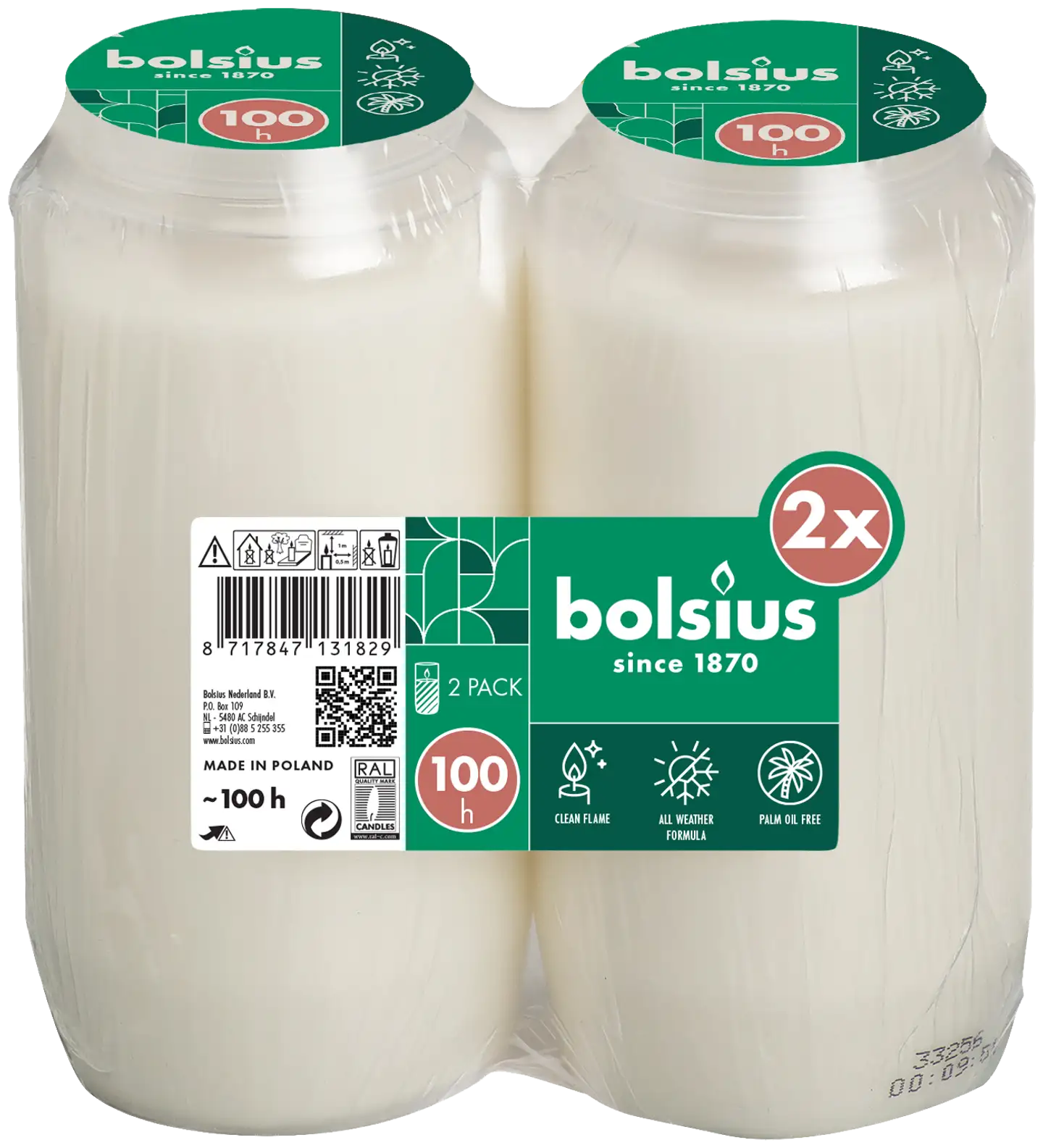 Bolsius - Memorial Lights - Compolight RCN5- 2-pack - 100 hrs