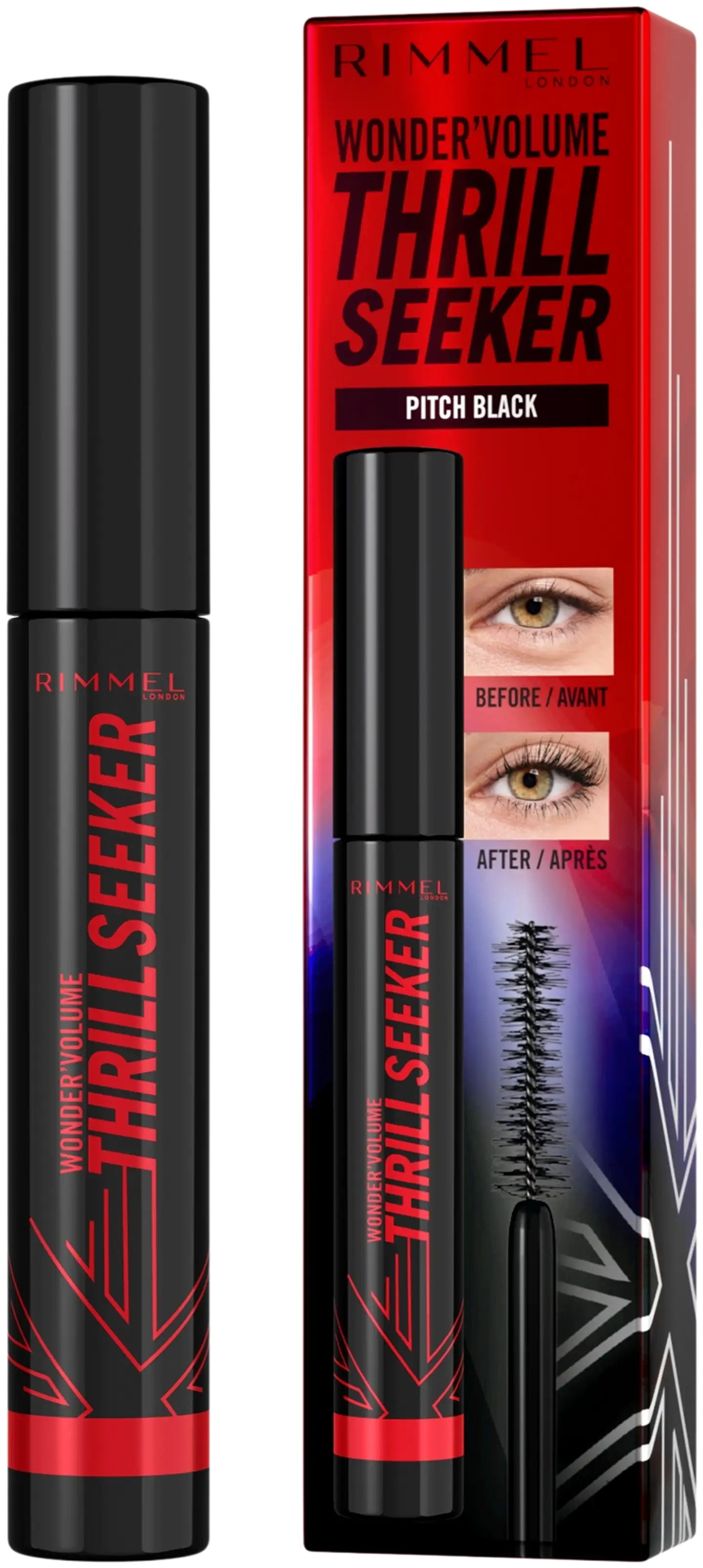 Rimmel Wonder'Volume Thrill Seeker Mascara 8 ml 004 Pitch Black ripsiväri - 1