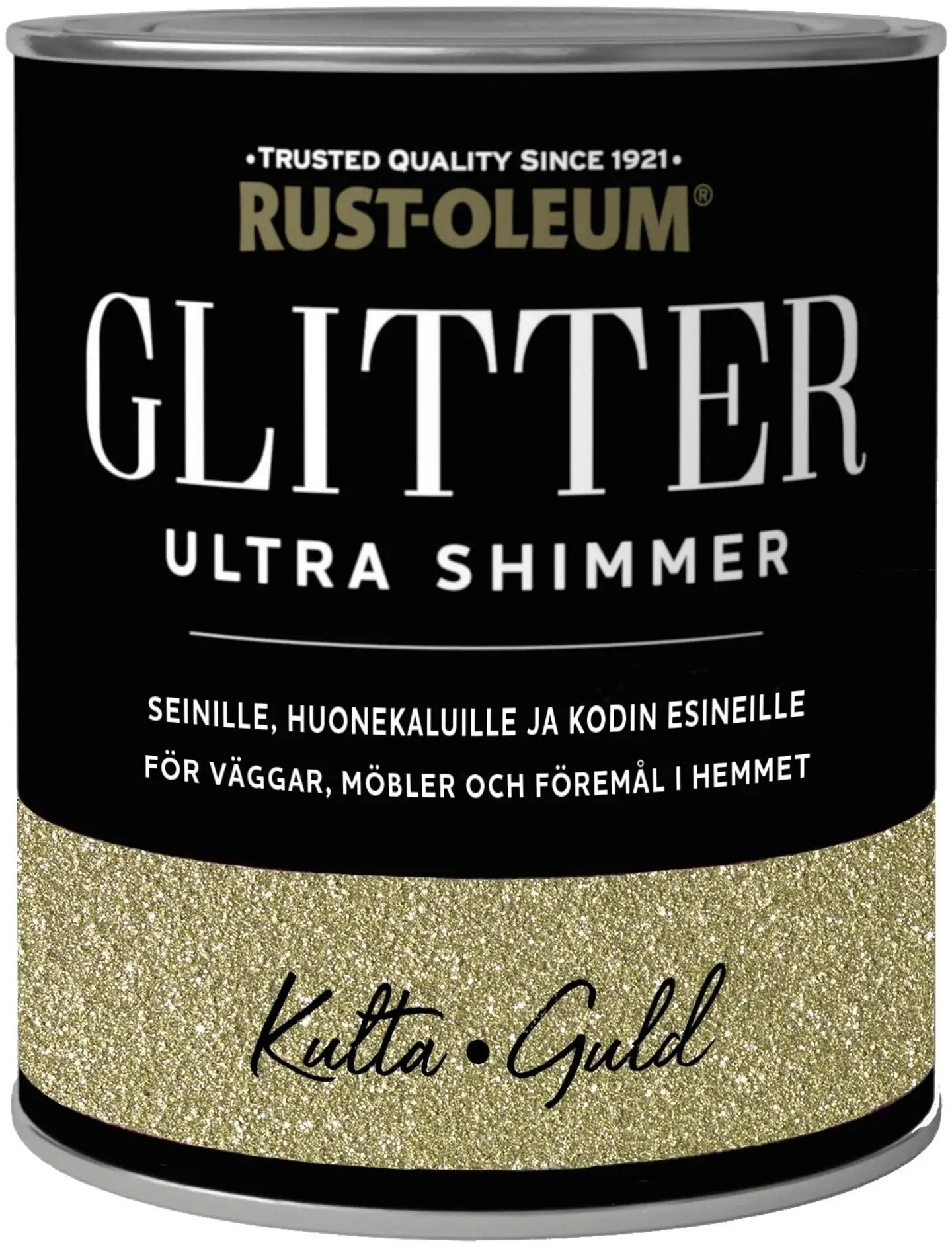 Rust-Oleum Glitter Ultra shimmer 750ML Gold Seinämaali - 1