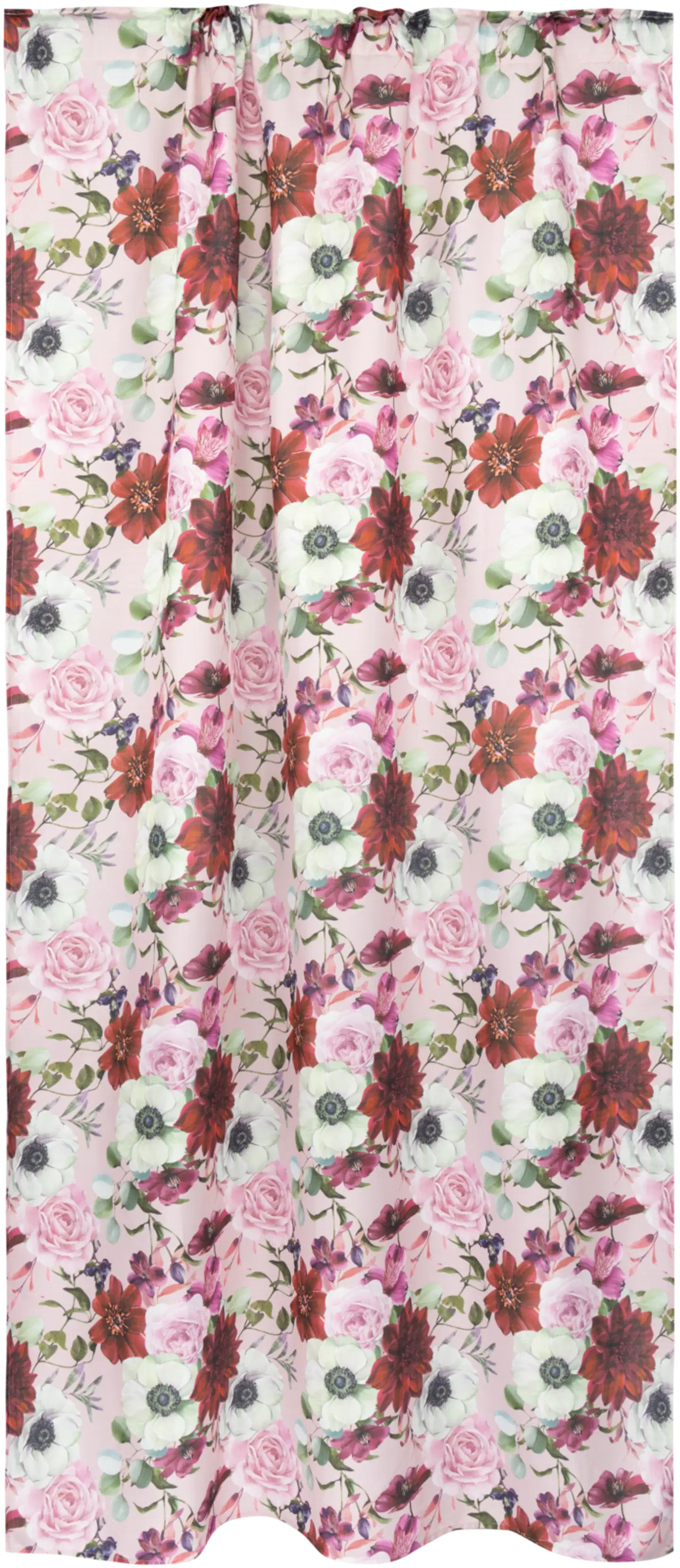 House sivuverho Anemone 140 x 250 cm v.punainen/valkoinen/punainen - 1
