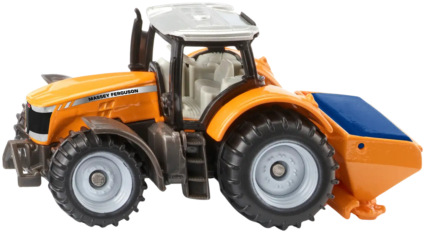 Siku Massey Ferguson suolanlevittäjällä