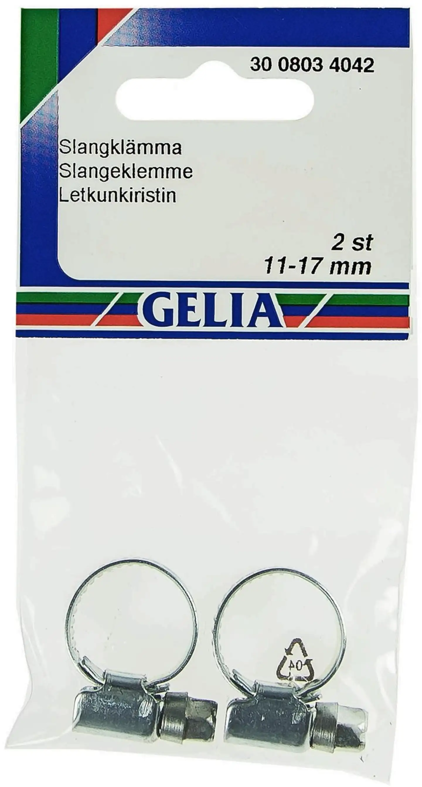 Gelia letkunkiristin galvanoitu 11-17mm/9mm 2kpl