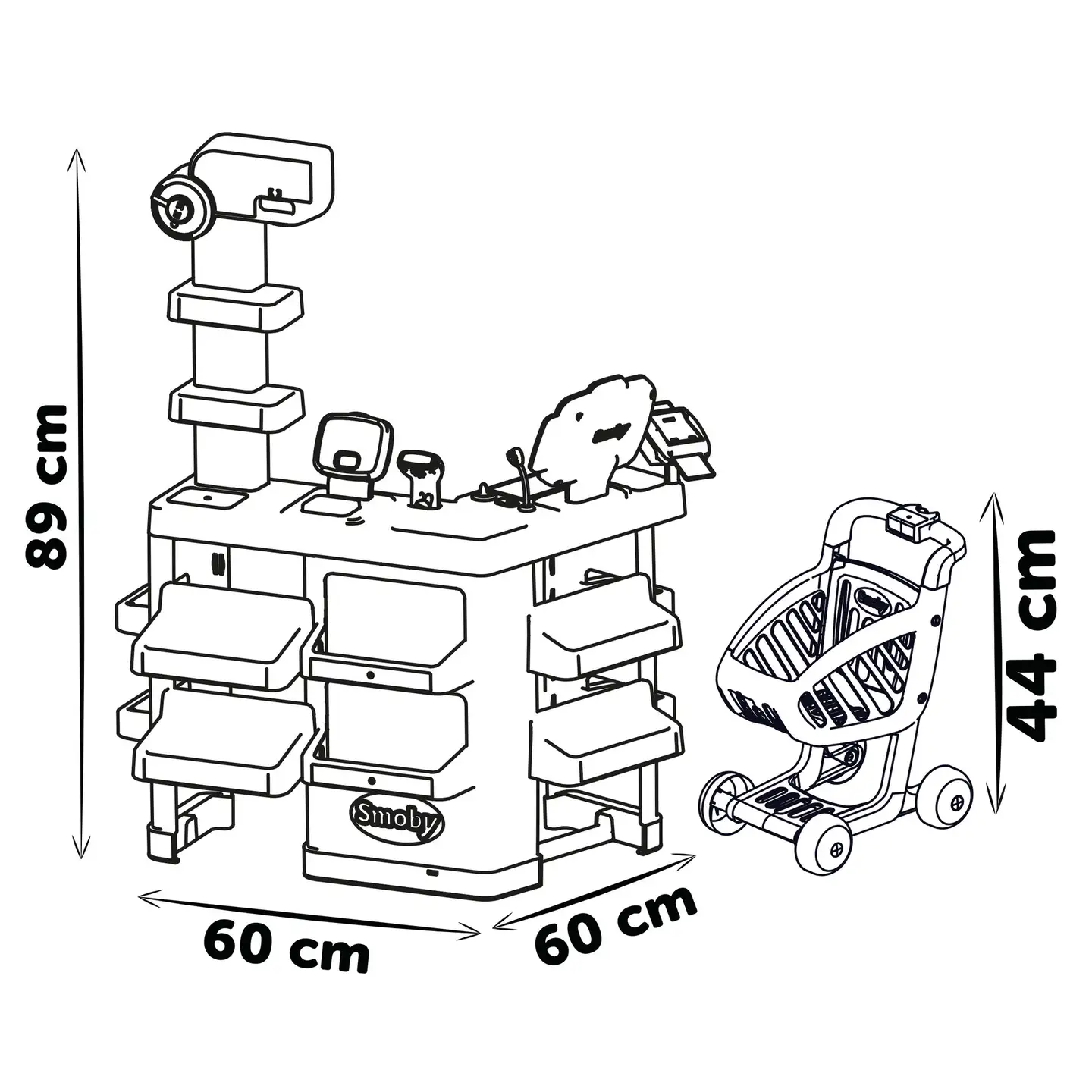 Smoby Supermarket hauskoihin kauppaleikkeihin - 6