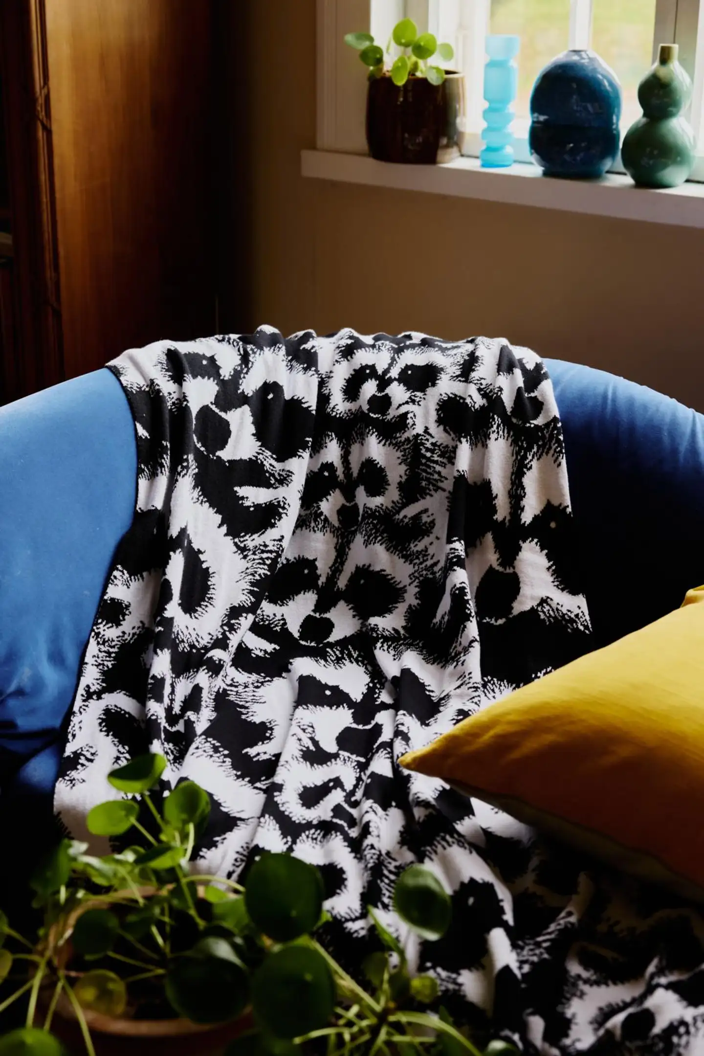 Finlayson neulostorkkupeitto Pesue 125x150cm musta/valkoinen - 6