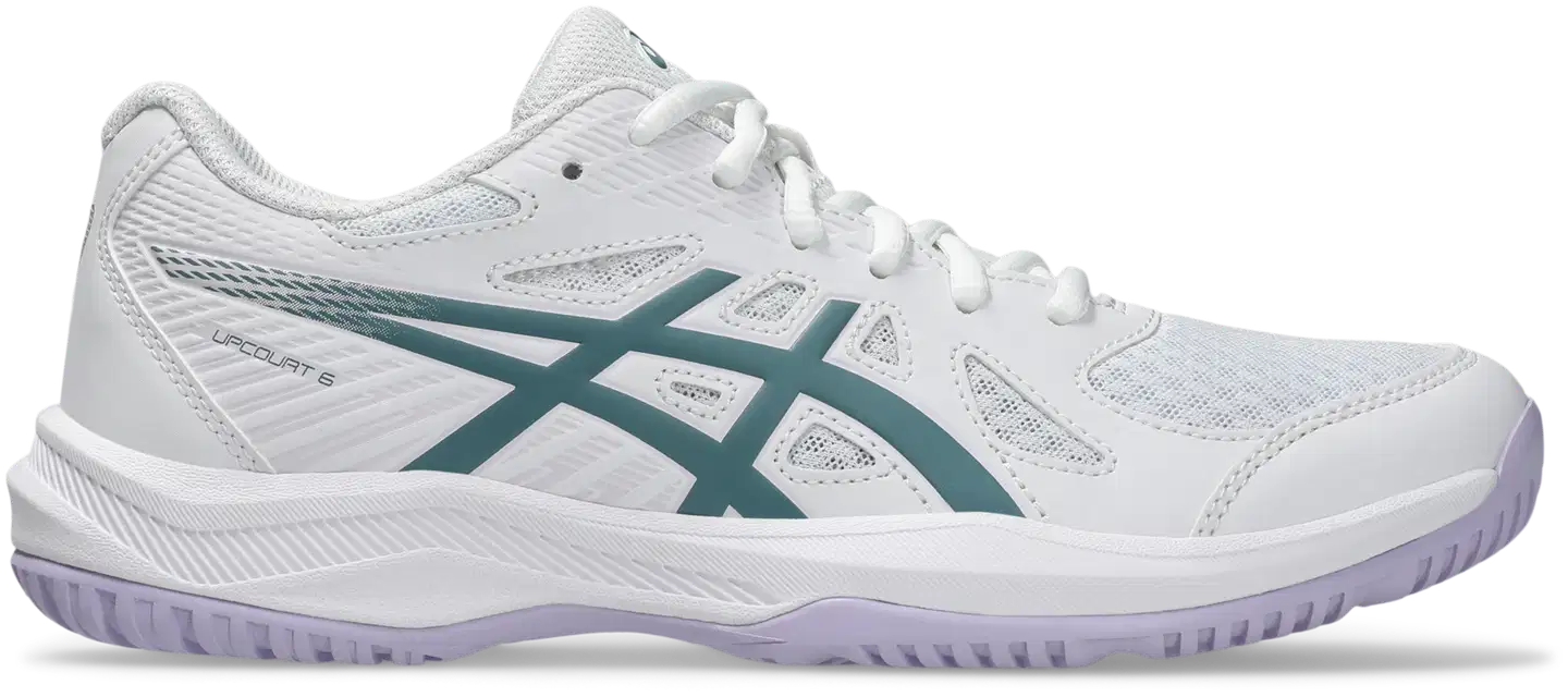 Asics Upcourt 6 naisten sisäpelikenkä - WHITE/FOGGY TEAL - 2