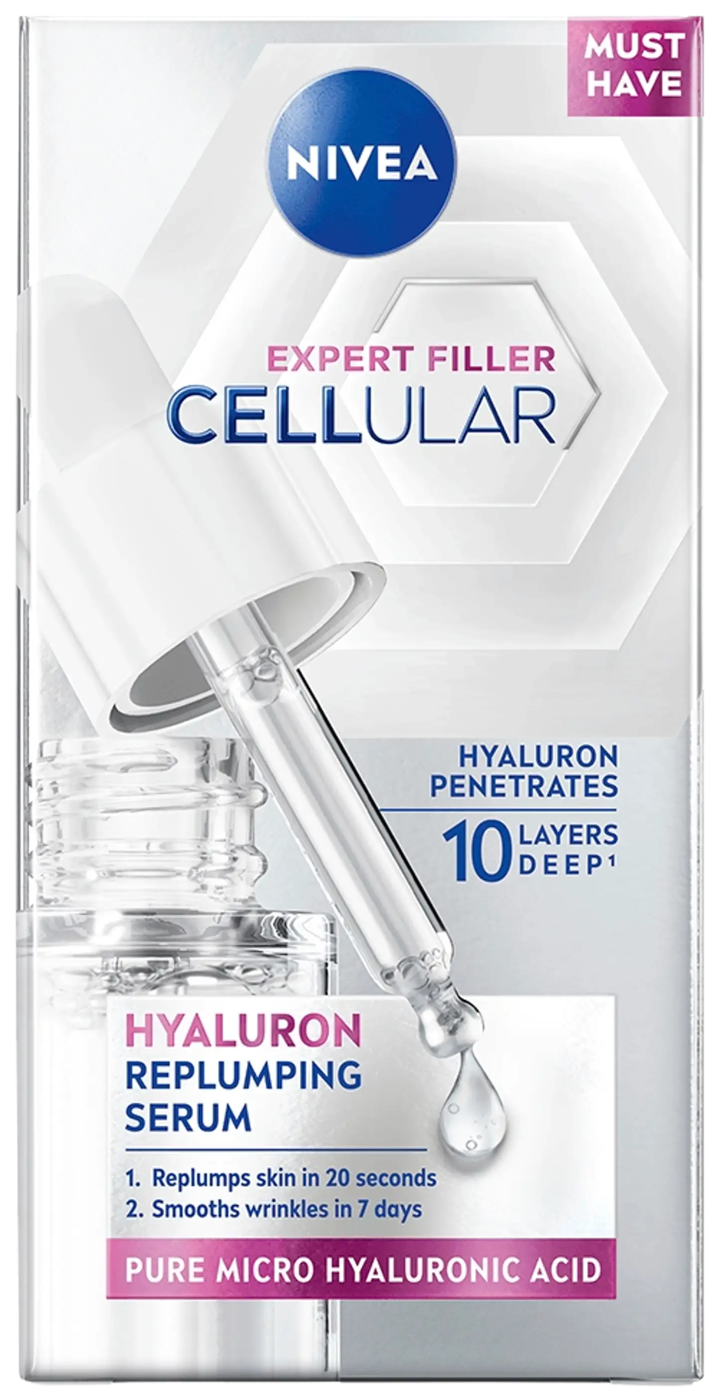 NIVEA 15ml Cellular Expert Filler Hyaluron Replumping Serum -kasvoseerumi