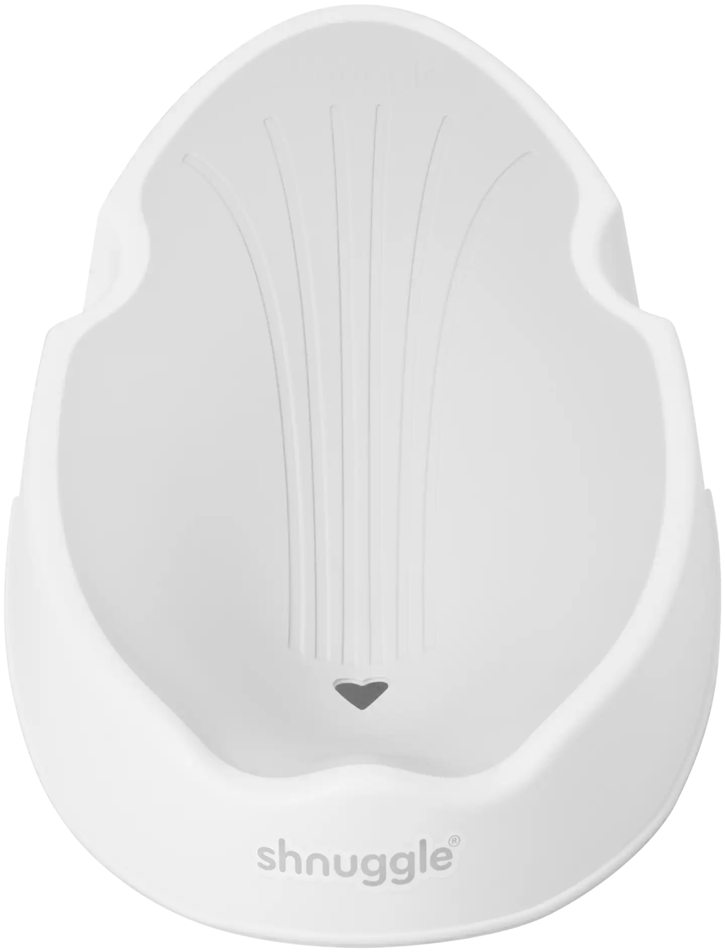 Shnuggle-kylpytuki valkoinen/harmaa on suunniteltu vastasyntyneen turvalliseen ja mukavaan kylvetykseen. - 2