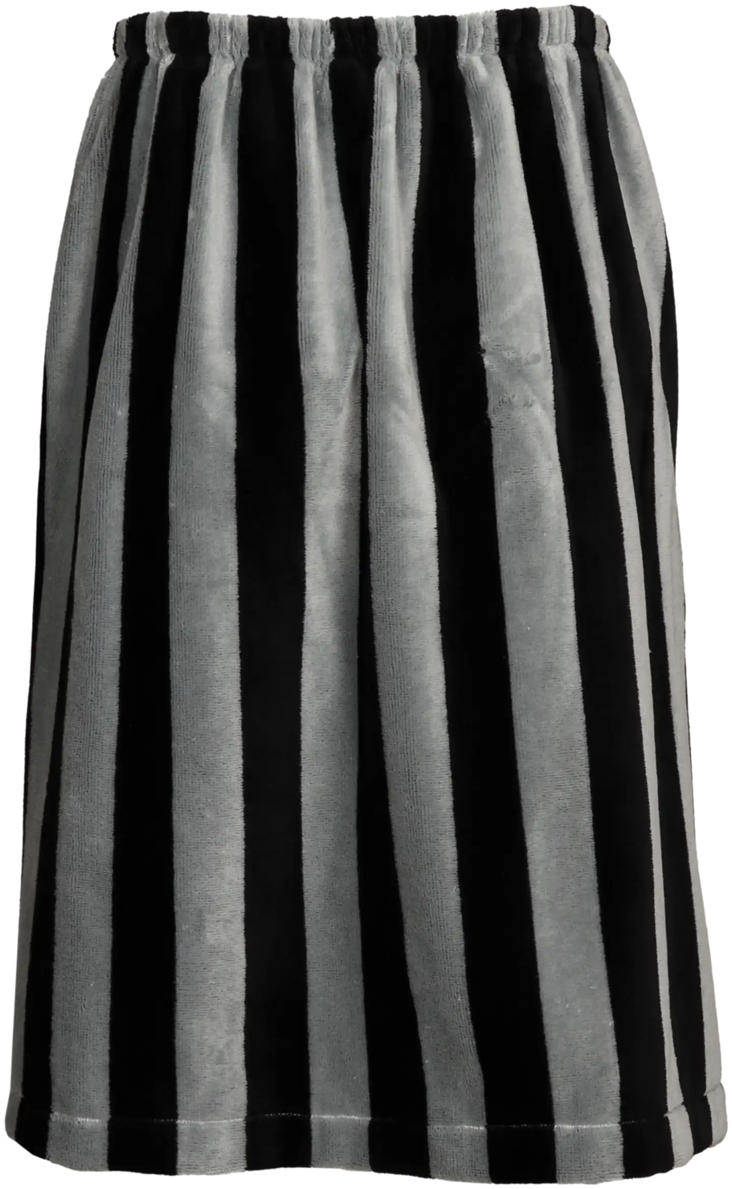 Ratia miesten kietaisupyyhe Raita velour 70x150 cm musta/harmaa - 2