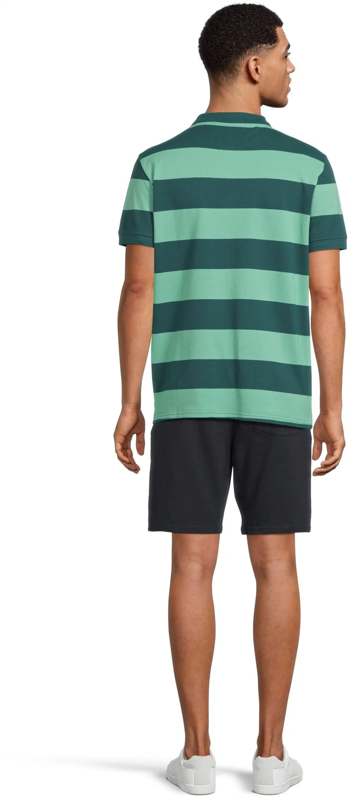 Vinson miesten raidallinen pikeepaita Samir 105621 - Creme de menthe/mediterranea - 3