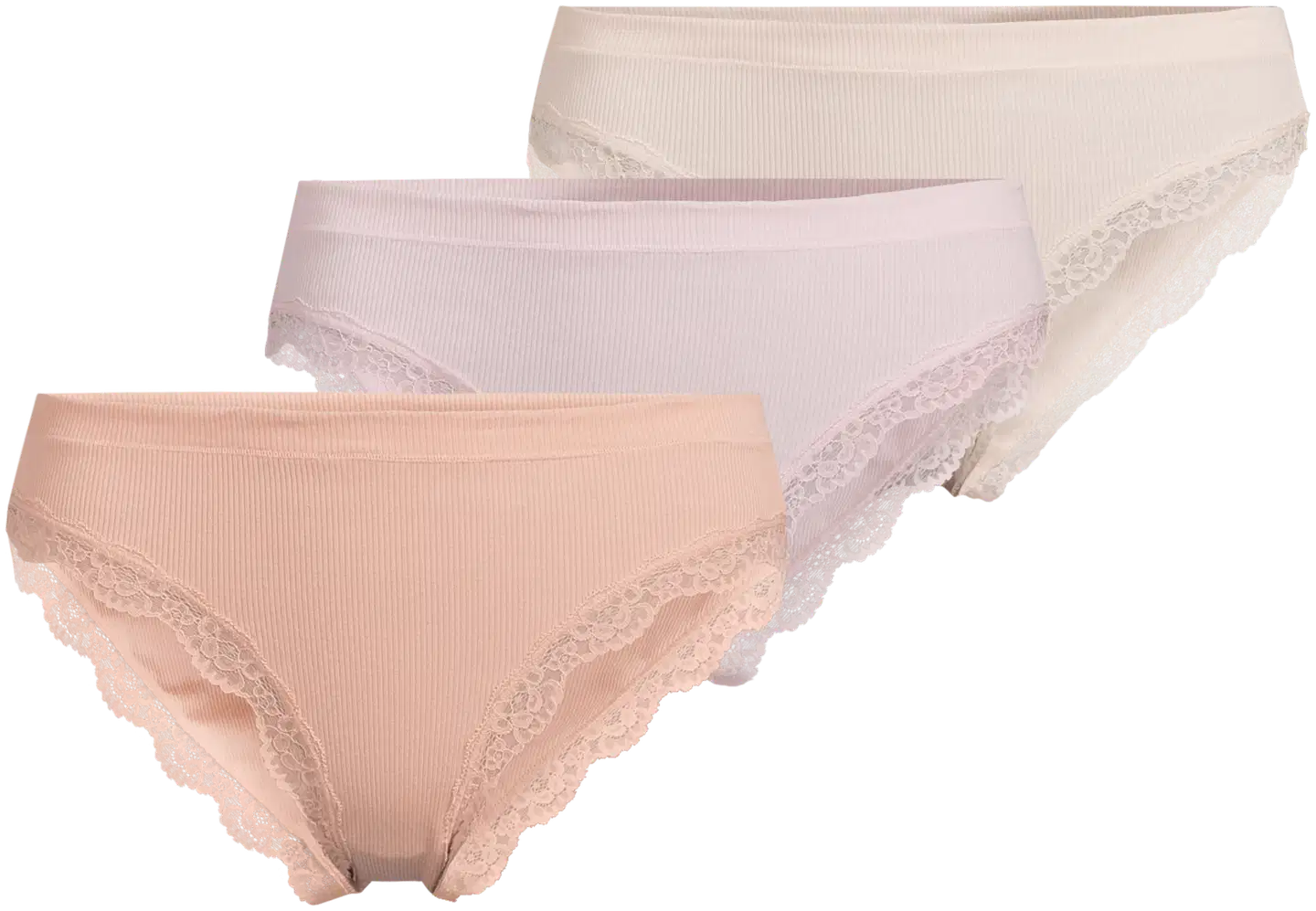 Actuelle naisten rib tai alushousut 210A332622 3-pack - Multicolor - 1