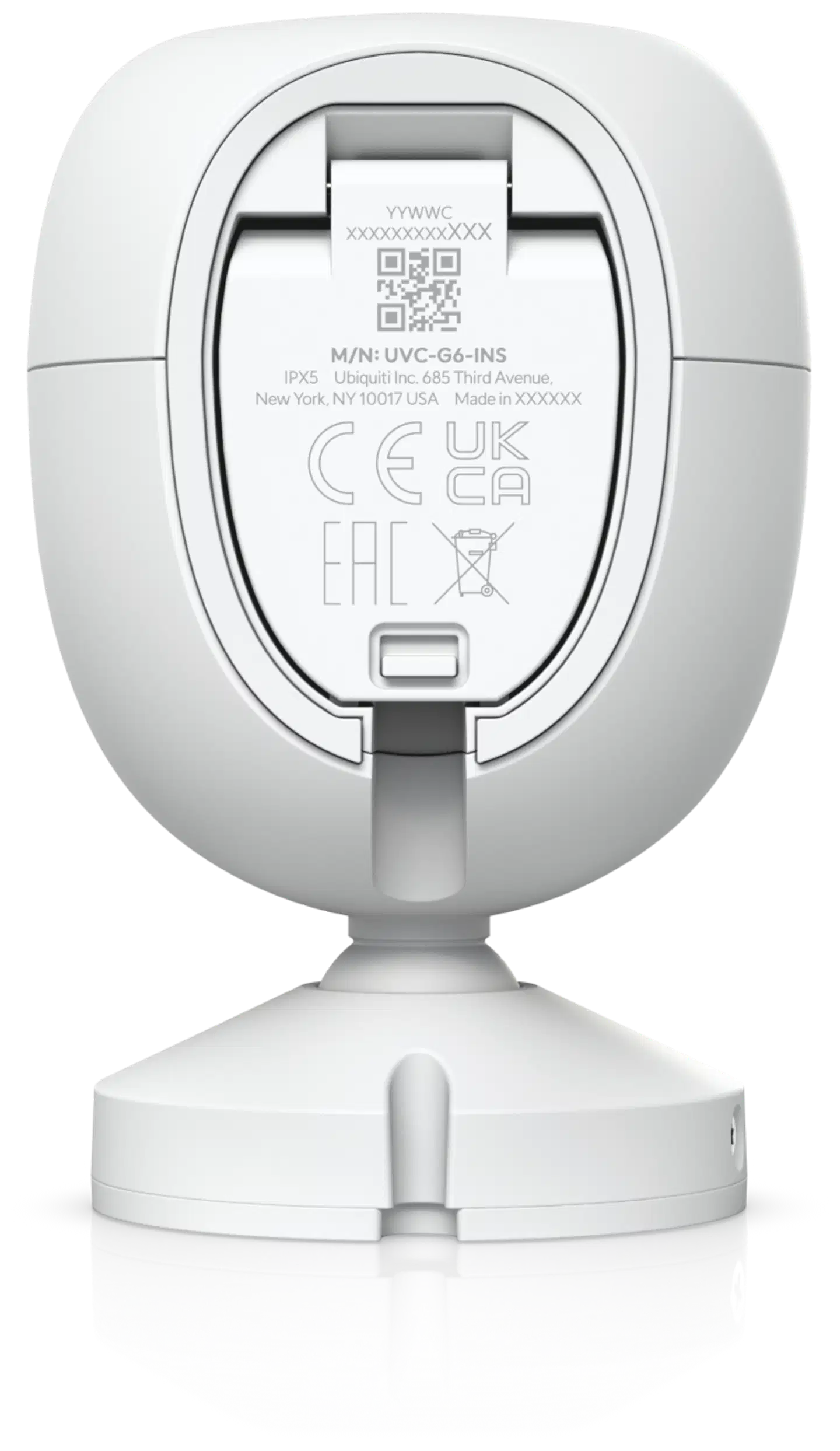 Ubiquiti sääsuojattu 4K WiFi -valvontakamera laajakulmalla UVC-G6-INS-W valkoinen - 4