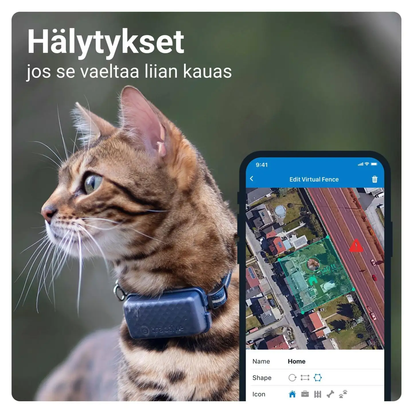 Tractive kissa mini 4G GPS/aktiivisuuskaulapanta - 4