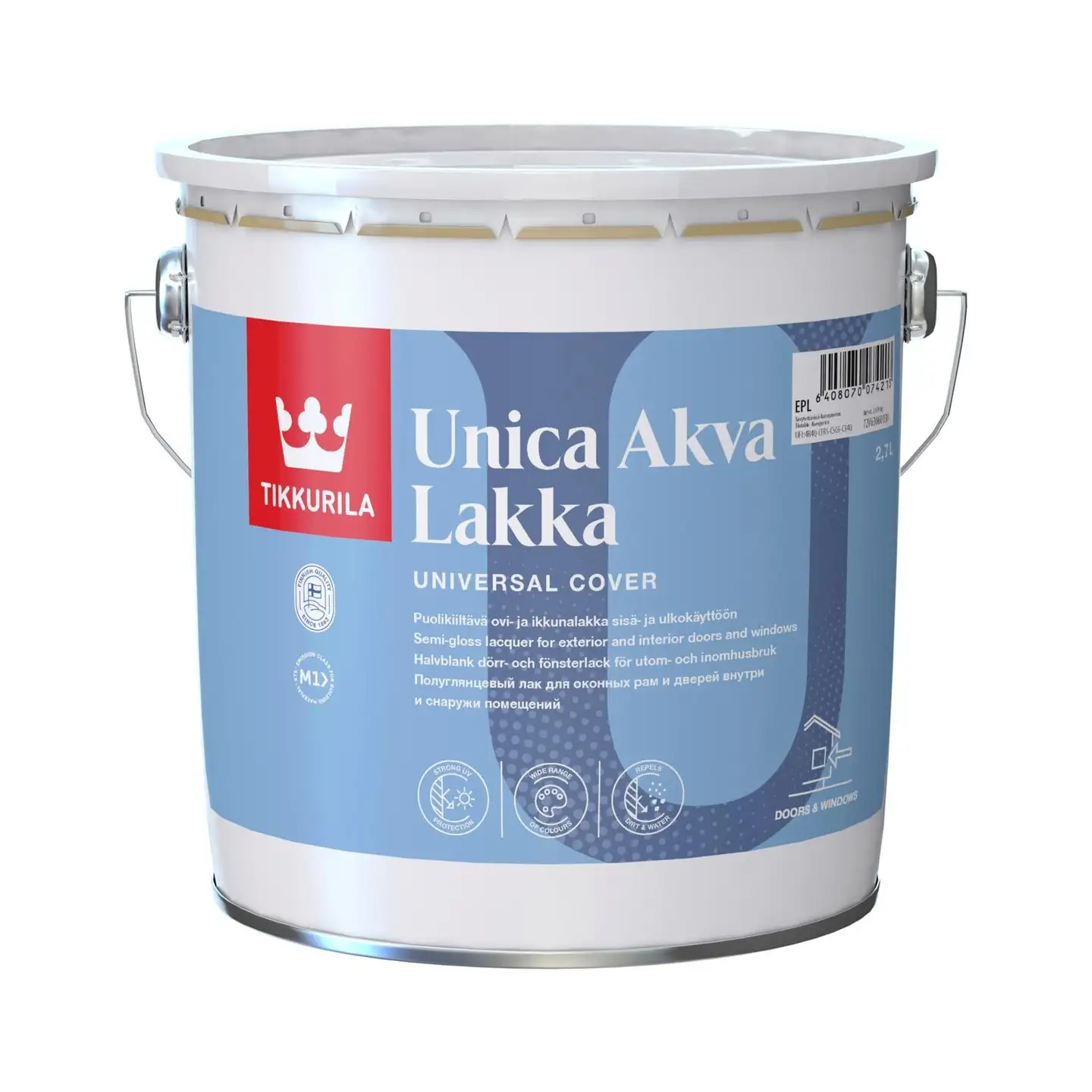 Tikkurila lakka Unica Akva  2,7 l EPL sävytettävissä puolikiiltävä