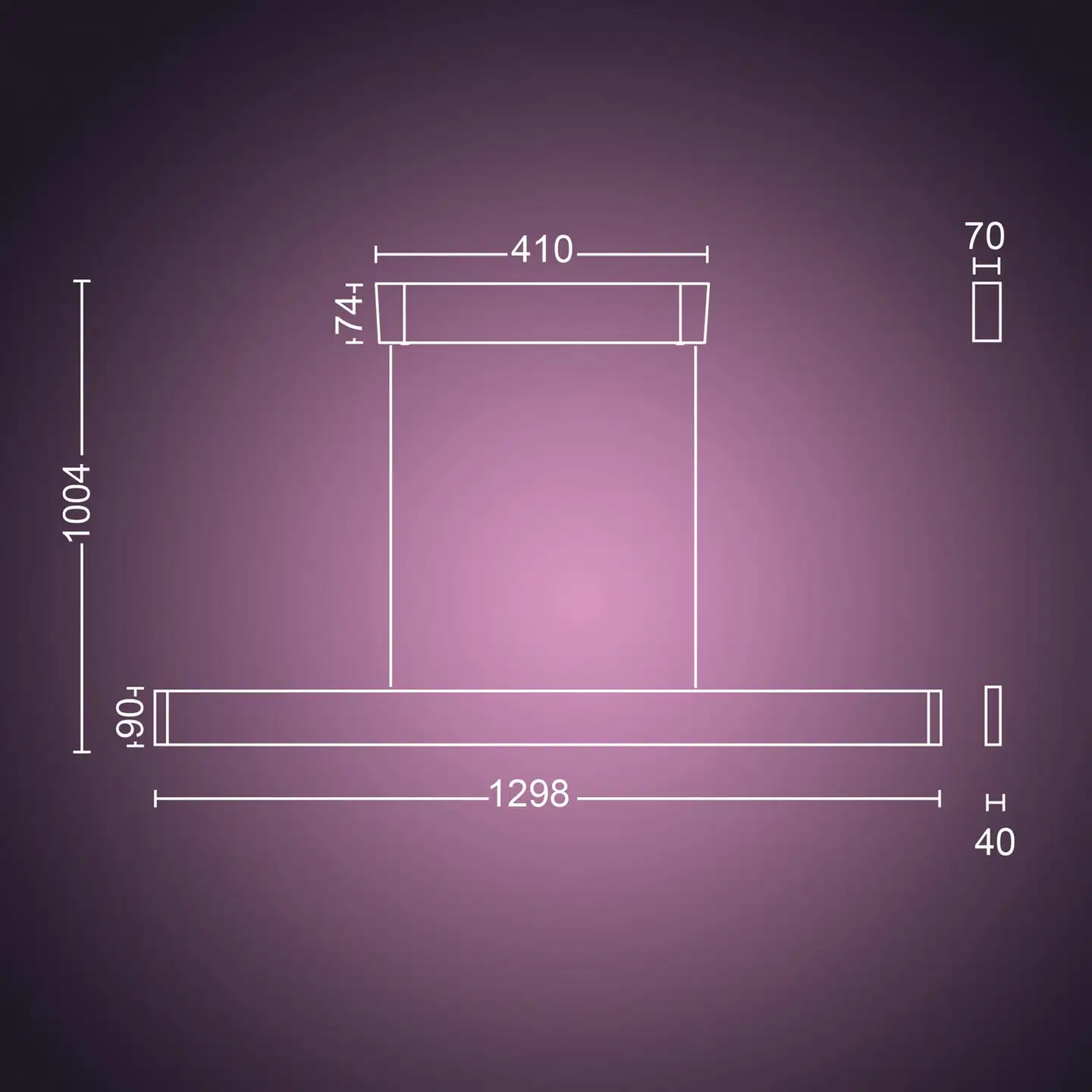 Philips Hue Ensis -riippuvalaisin 78W 2000-6500K 2750LM musta - 2