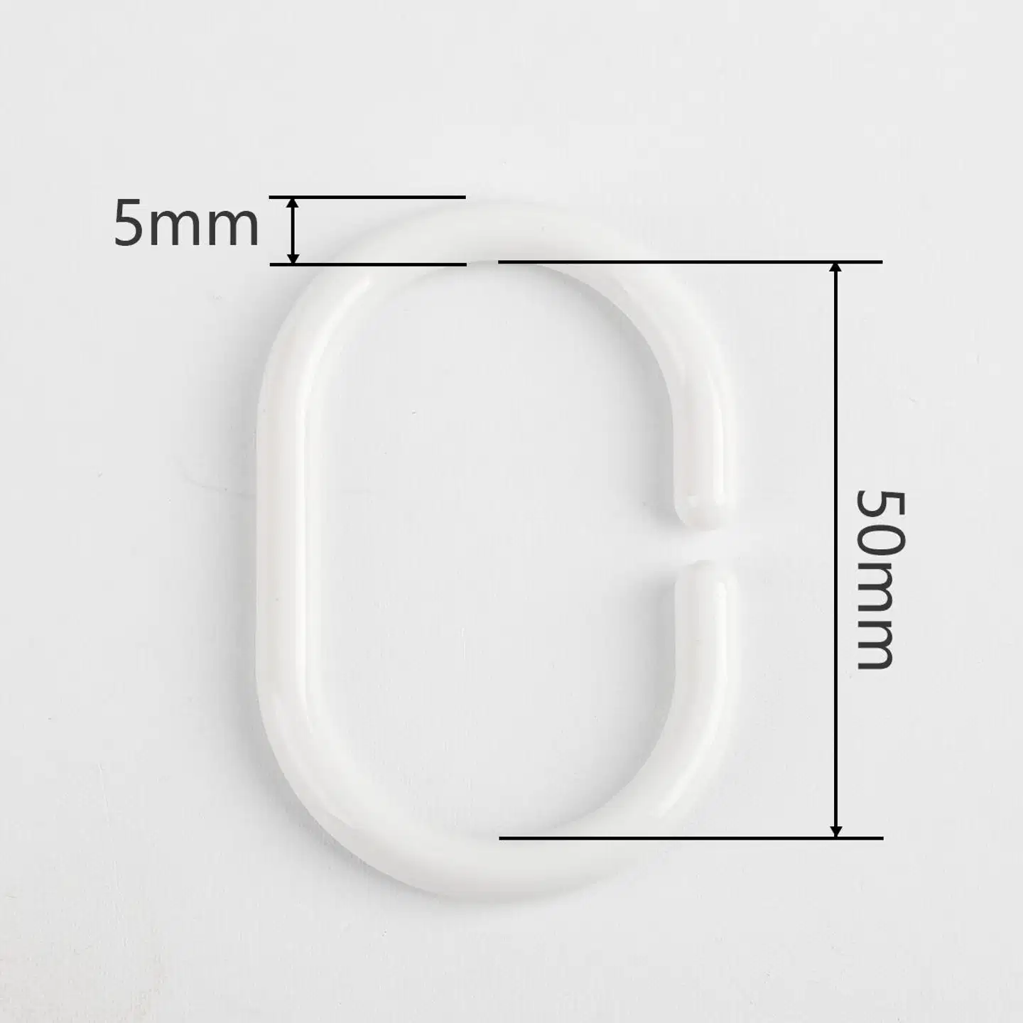 Ihanin suihkuverhorenkaat valkoinen 10 kpl - 4