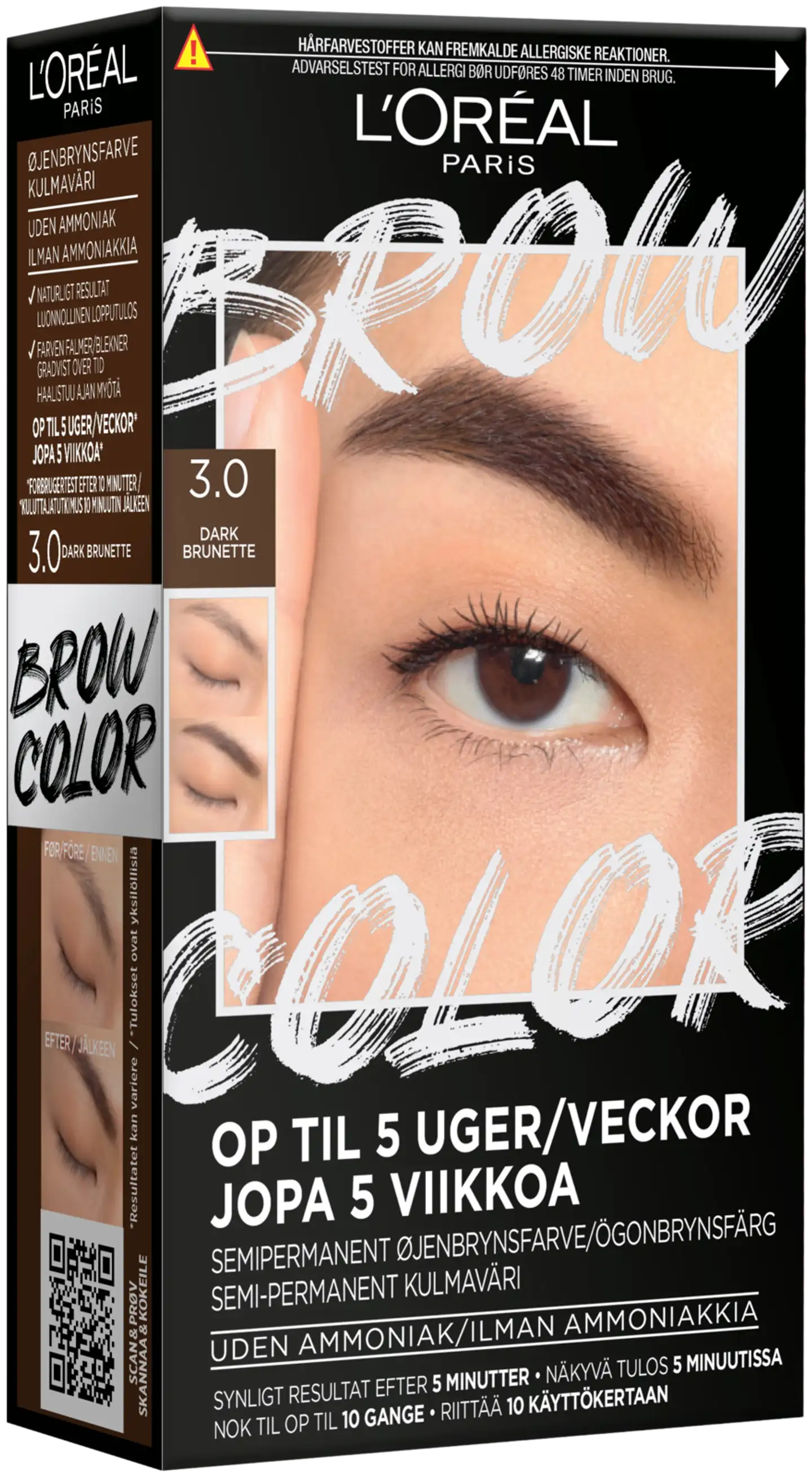 L'Oréal Paris Brow Color Kit kulmaväri 30 ml - 3.0 Dark Brunette - 1