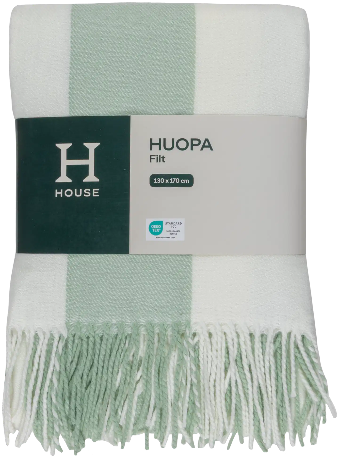 House huopa Stripe 130x170 cm vihreä/valkoinen - 2