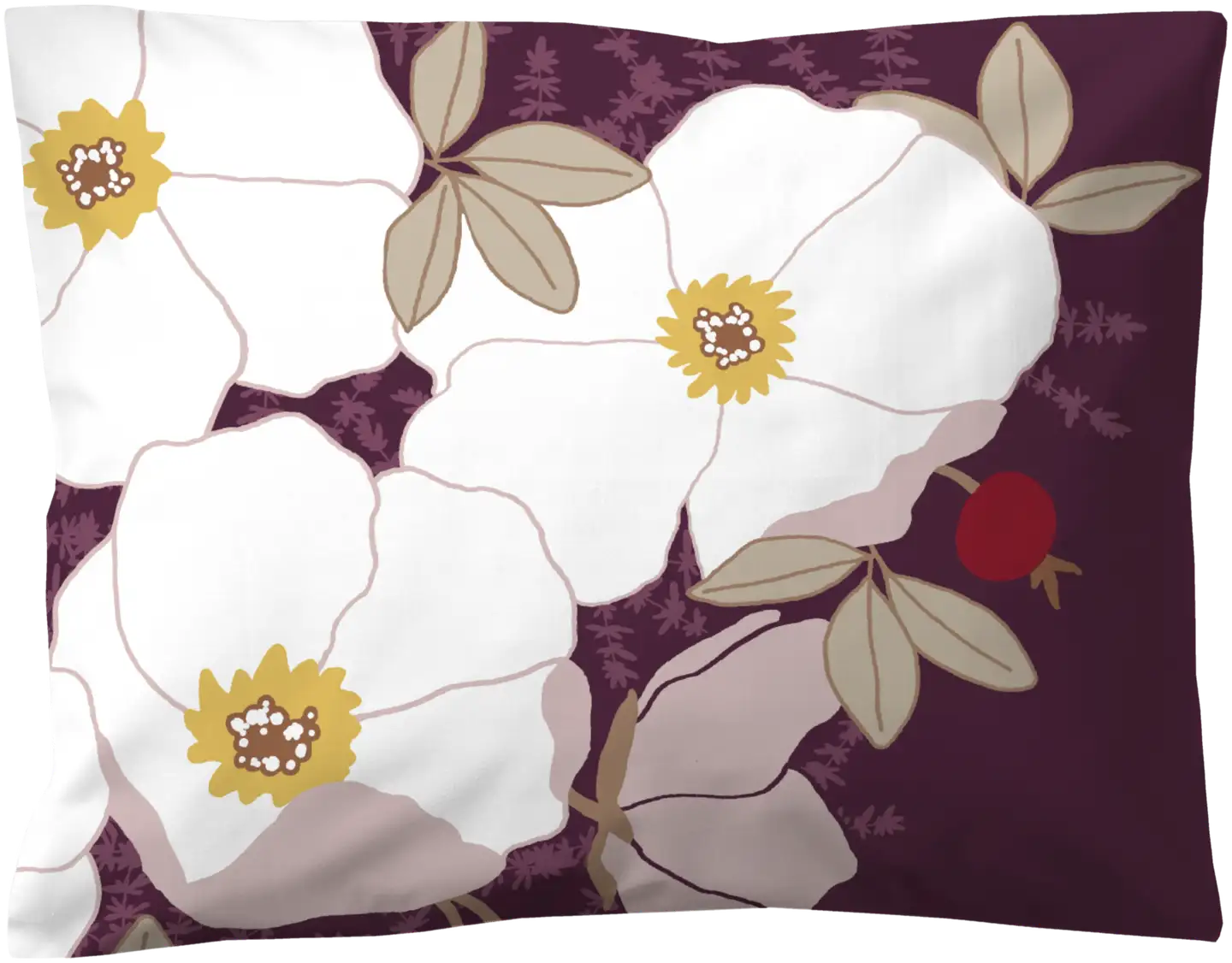 Finlayson satiini tyynyliina Rosa 50X60 luumu - 1