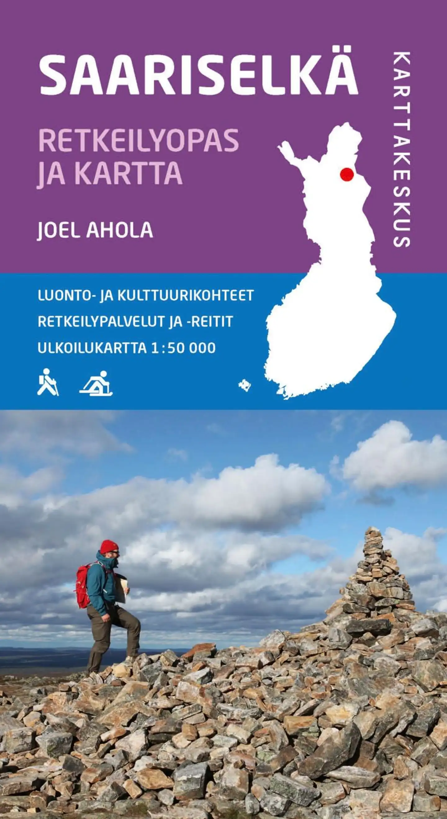 Ahola, Saariselkä retkeilyopas ja kartta, 1:50 000