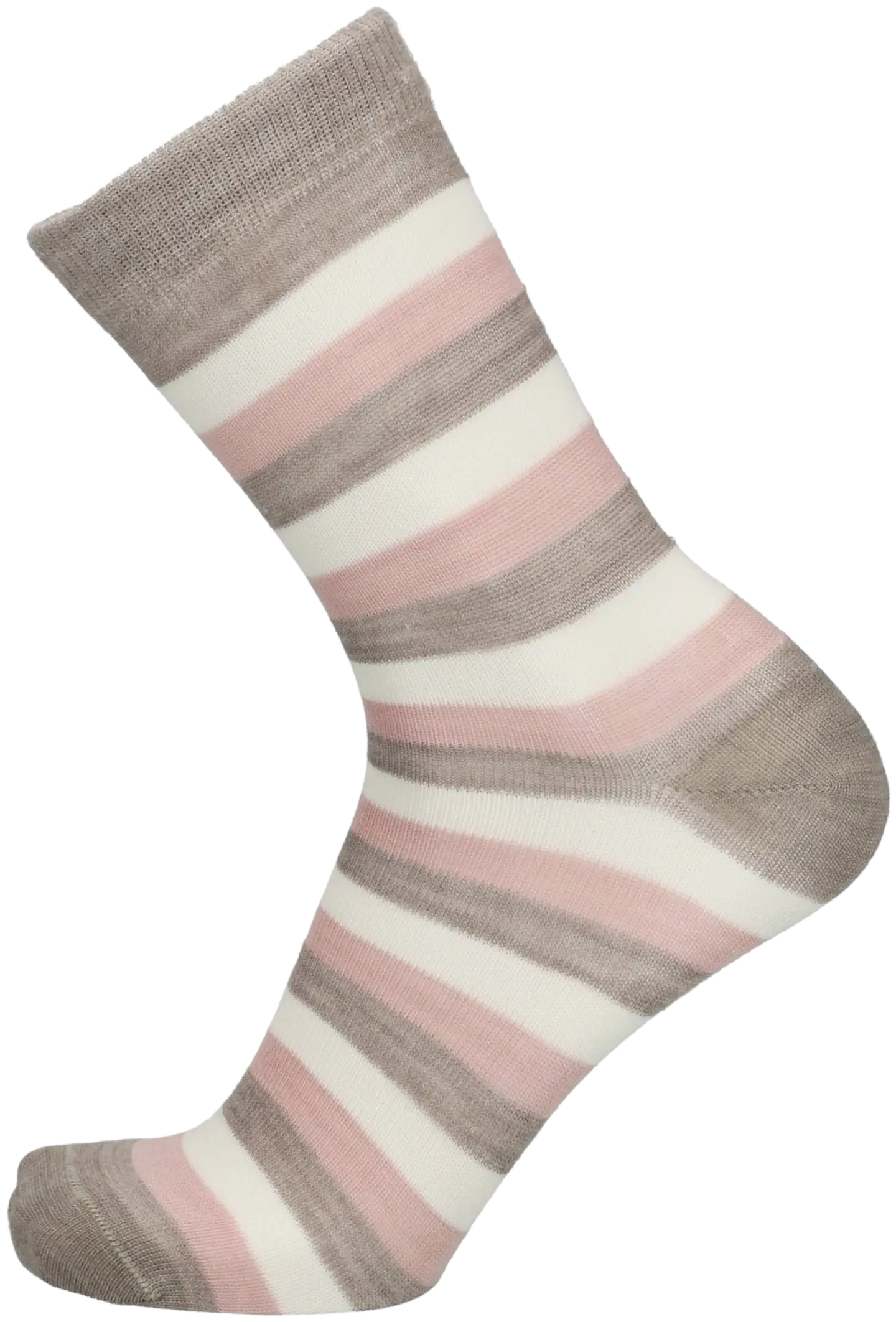 Sukkamestarit naisten merinovillasukat raita - Soft pink - 3