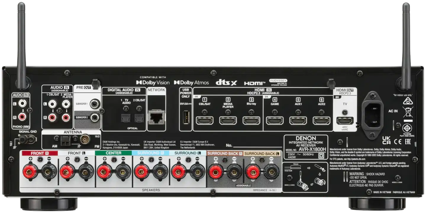 Denon AV-vahvistin AVR-X1800H - 2