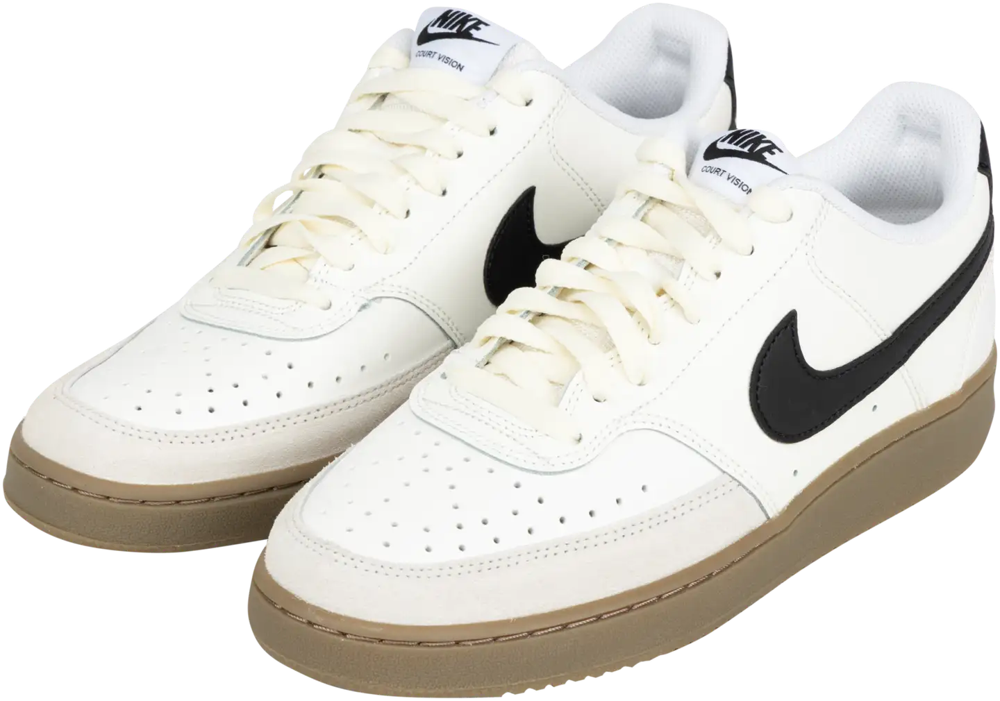 Nike miesten vapaa-ajan jalkineet Court Vision Low Sail Black - Sail/blk - 1