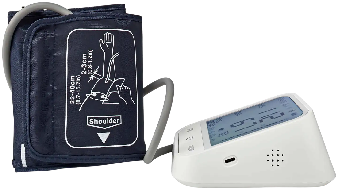 Nedis SmartLife Verenpainemittari  Käsi  Bluetooth  LCD-näyttö  22 - 42 cm  Epäsäännöllisen sydämenlyönnin havaitseminen / Mansetin käytön tunnistus / Pysy paikallasi -ilmaisu  Valkoinen - 5