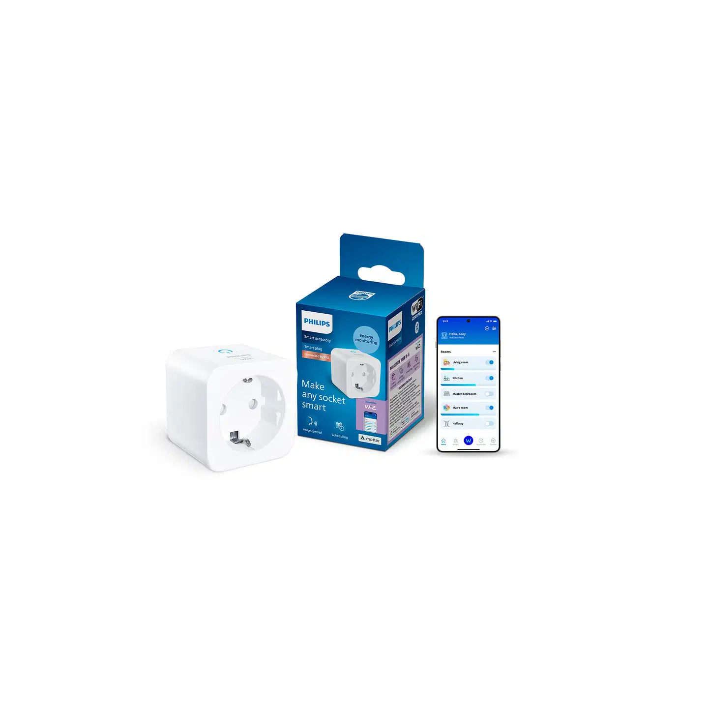 Philips Smart Lighting älypistorasia energiamittarilla Type-F valkoinen - 4