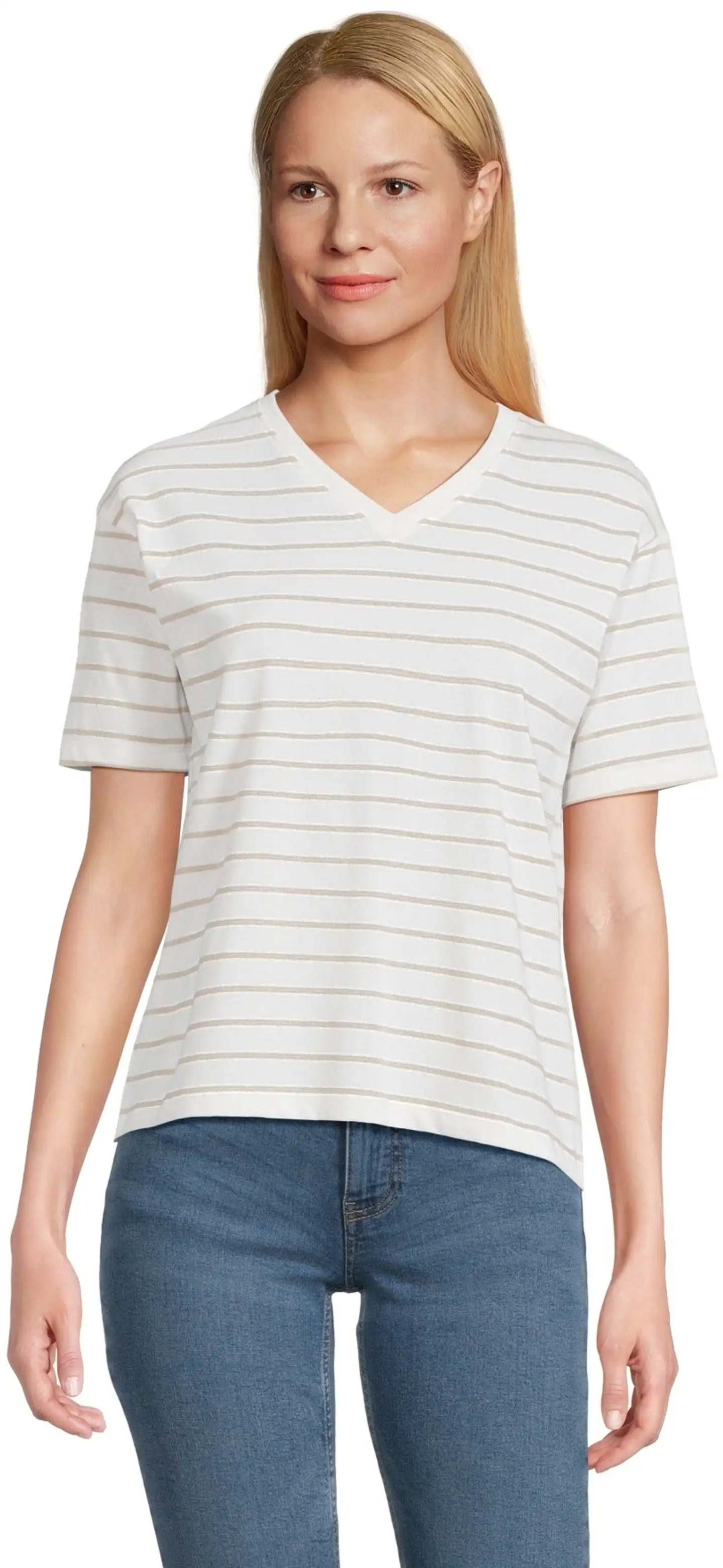 House naisten t-paita CYCLO® Boxy-V - BEIGE - 1