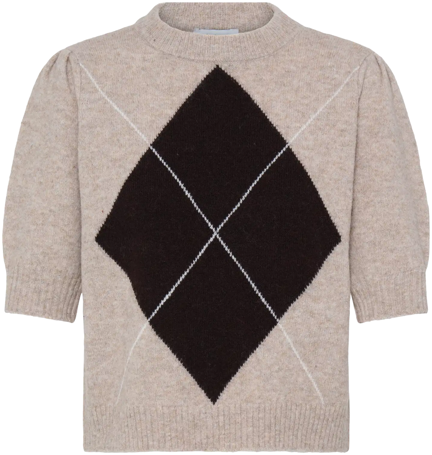 B.young naisten neulepusero Byosmilla - Humus Mel. Argyle - 1