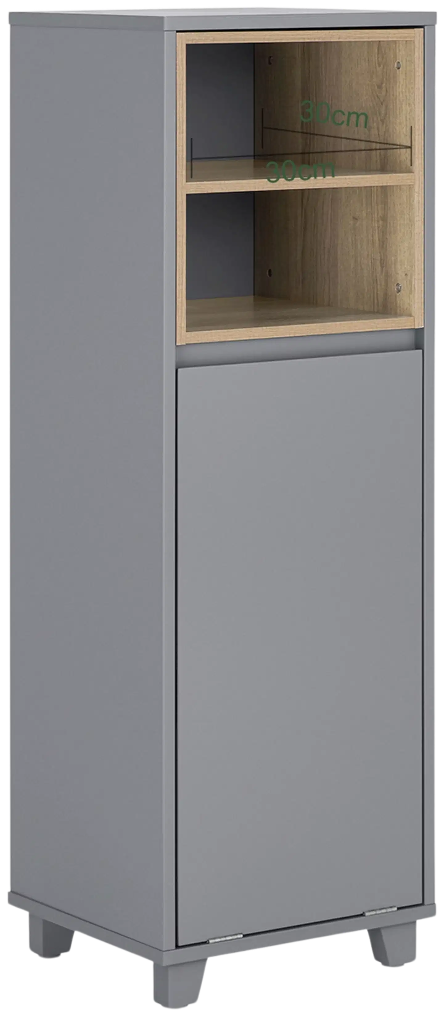SoBuy kylpyhuonekaappi harmaa BZR146-DG - 3