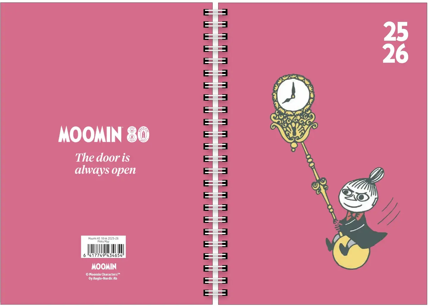 Muumi koulukalenteri 25-26 Muumi A5 Pikku Myy 18kk - 1